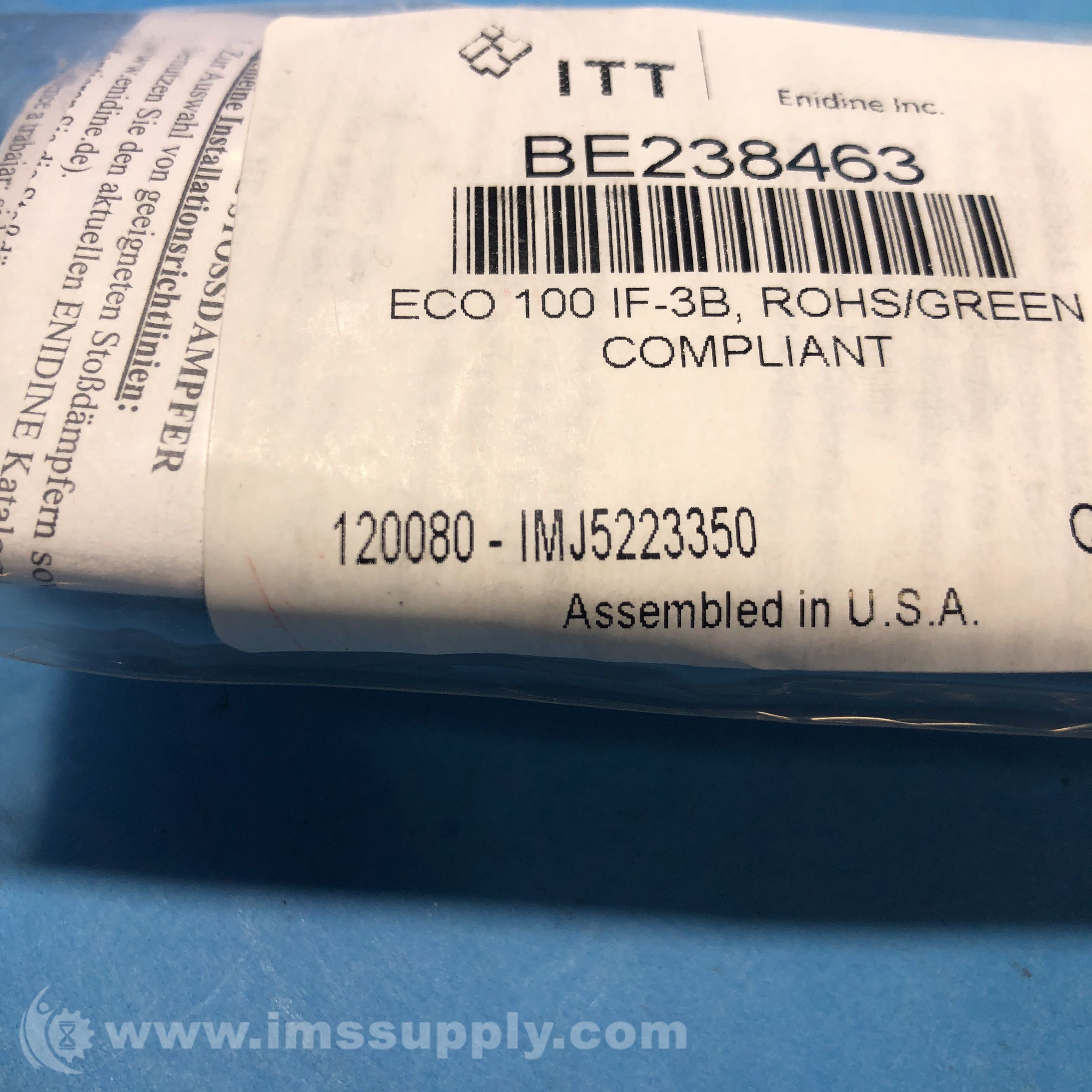 Enidine ECO 100 ECO Series NonAdjustable Shock Absorber IMS Supply