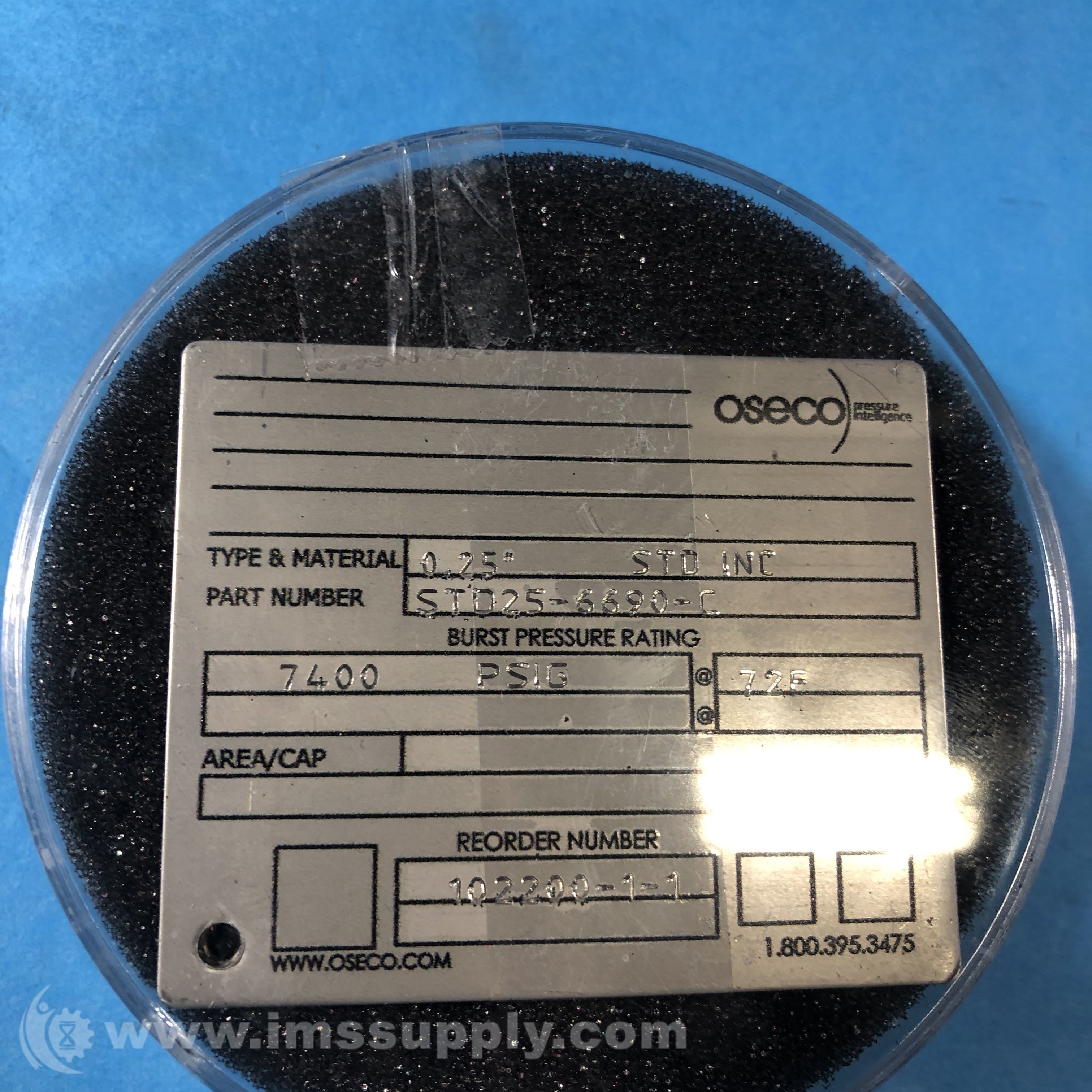 Oseco STD25-6690-C Rupture Disc Kit - IMS Supply
