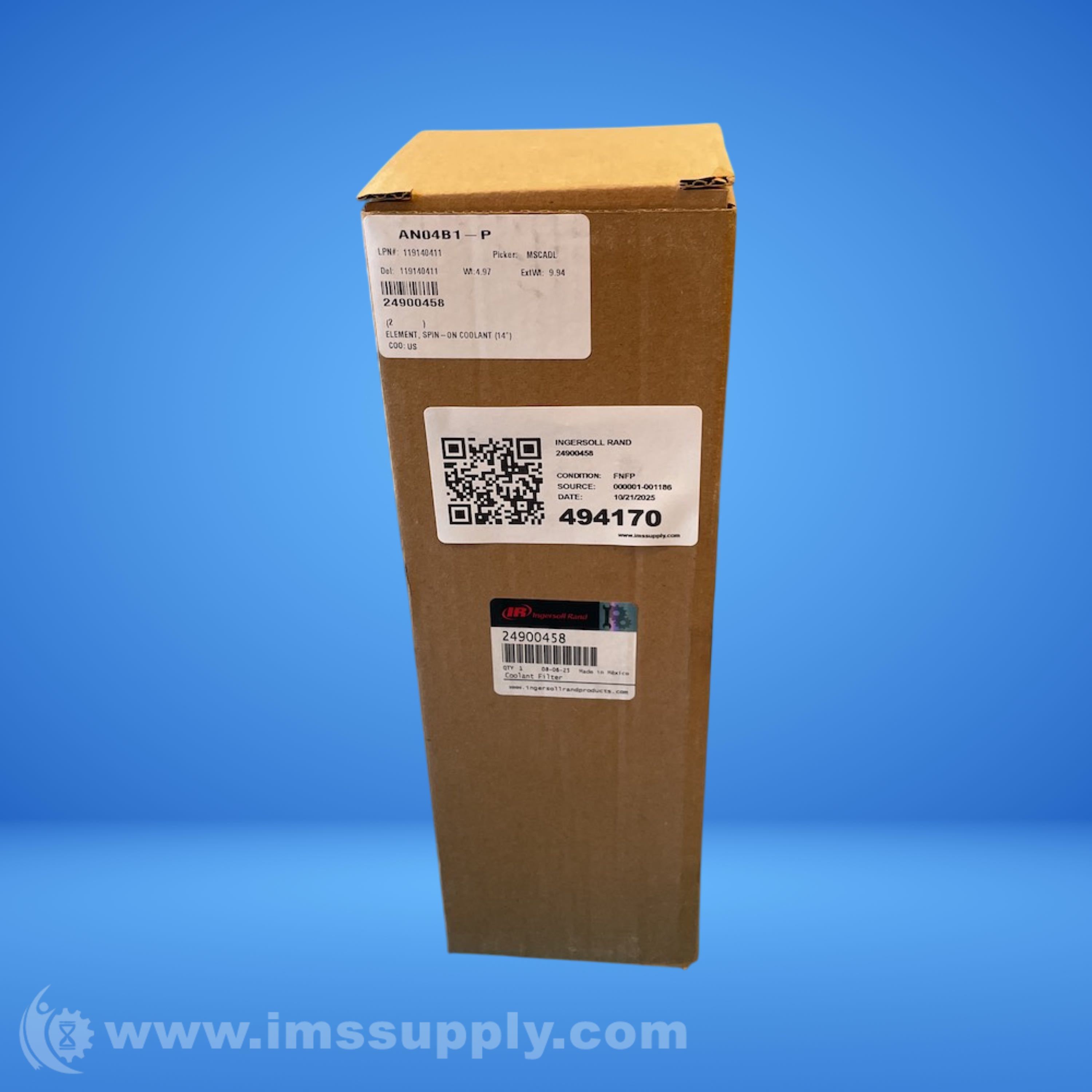 Ingersoll Rand 24900458 Coolant Filter Element - IMS Supply