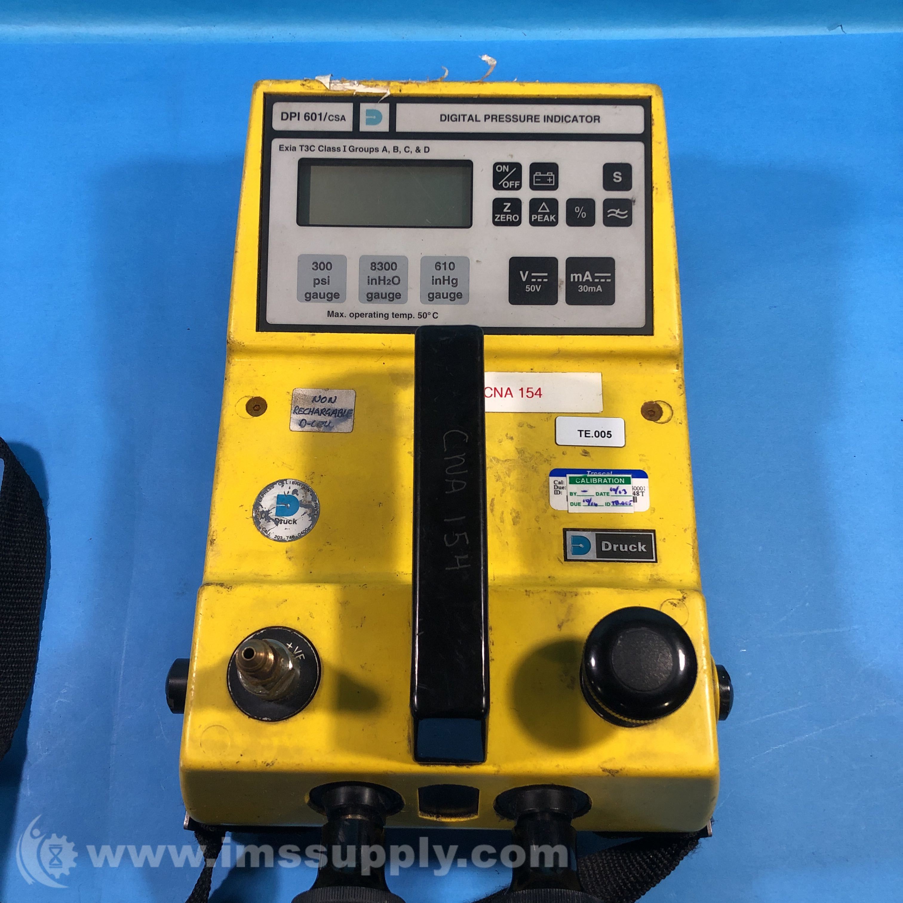 Druck DPI 601/CSA Digital Pressure Indicator IMS Supply