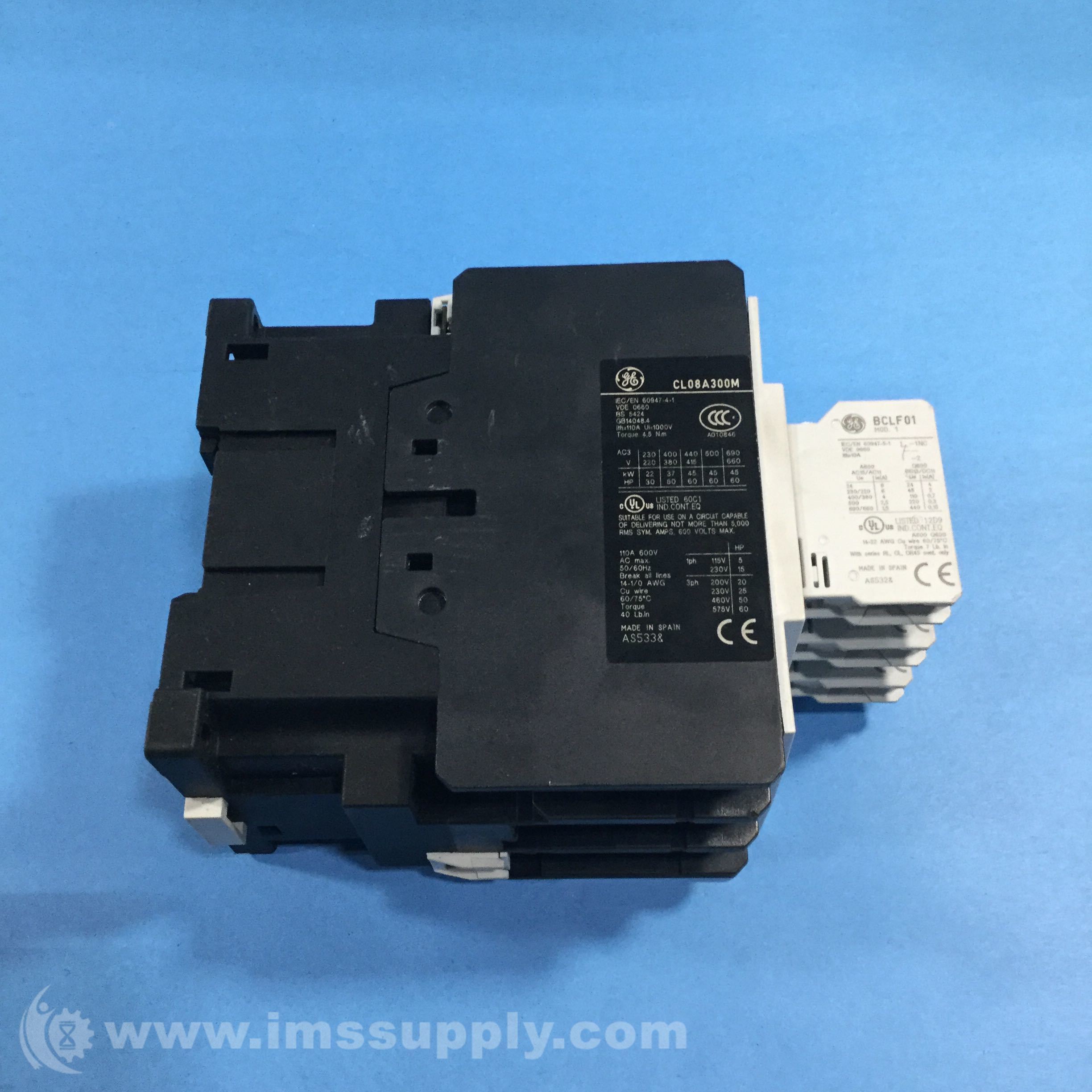 GE CL08A300M Contactor 110 a 600 V T133210 for sale online 