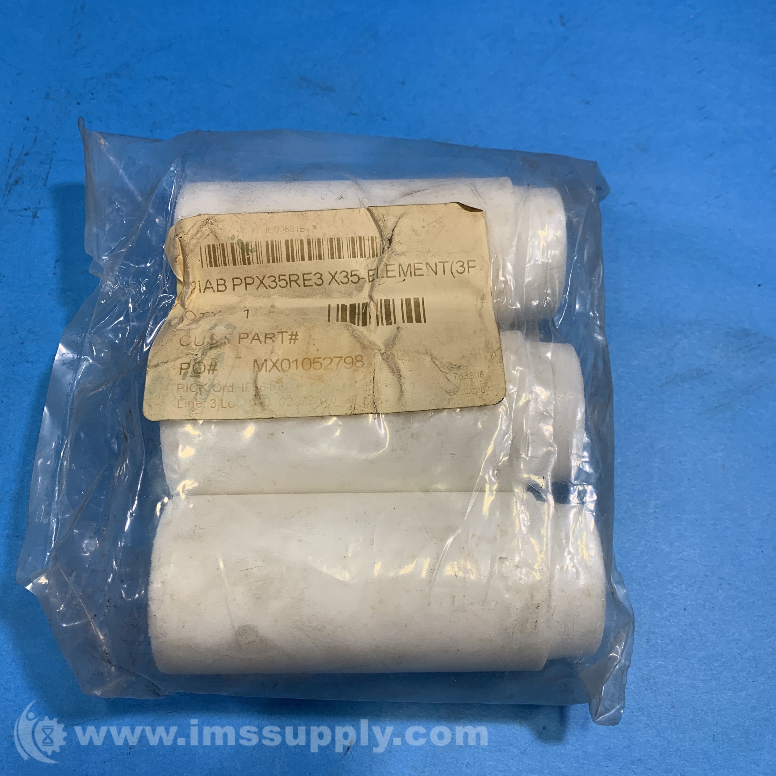 PIAB PPX35RE3 Bag of 3 X35 Filter Elements IMS Supply