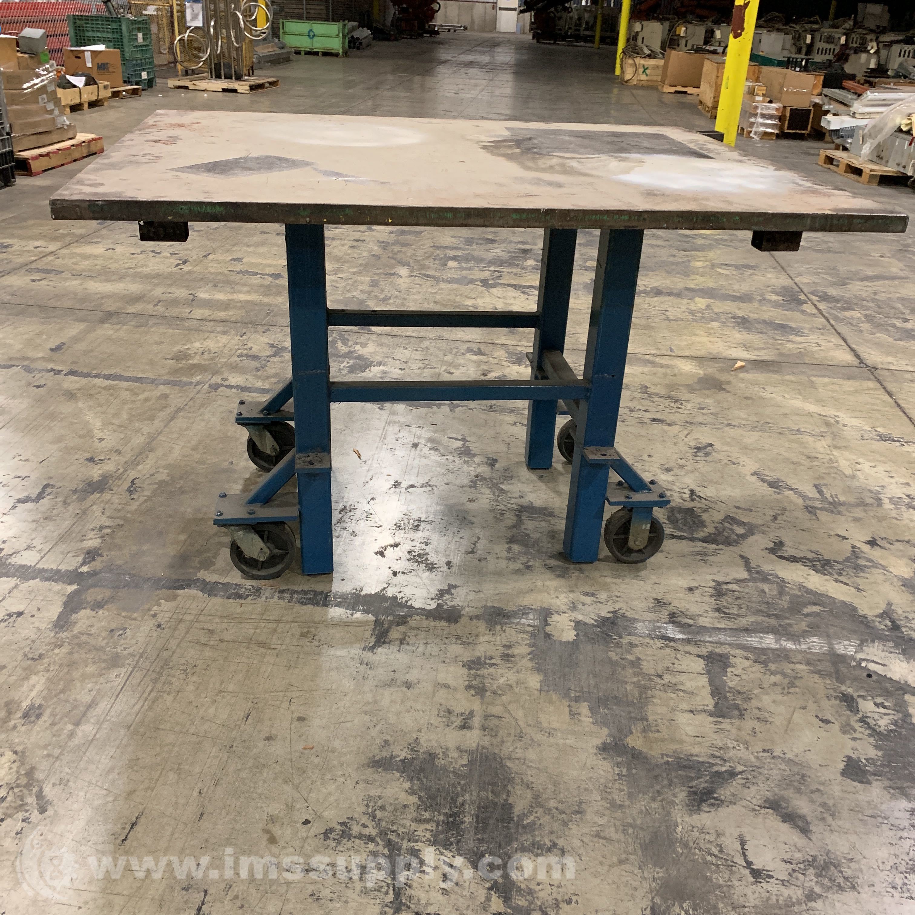 Welding table shop caster wheels