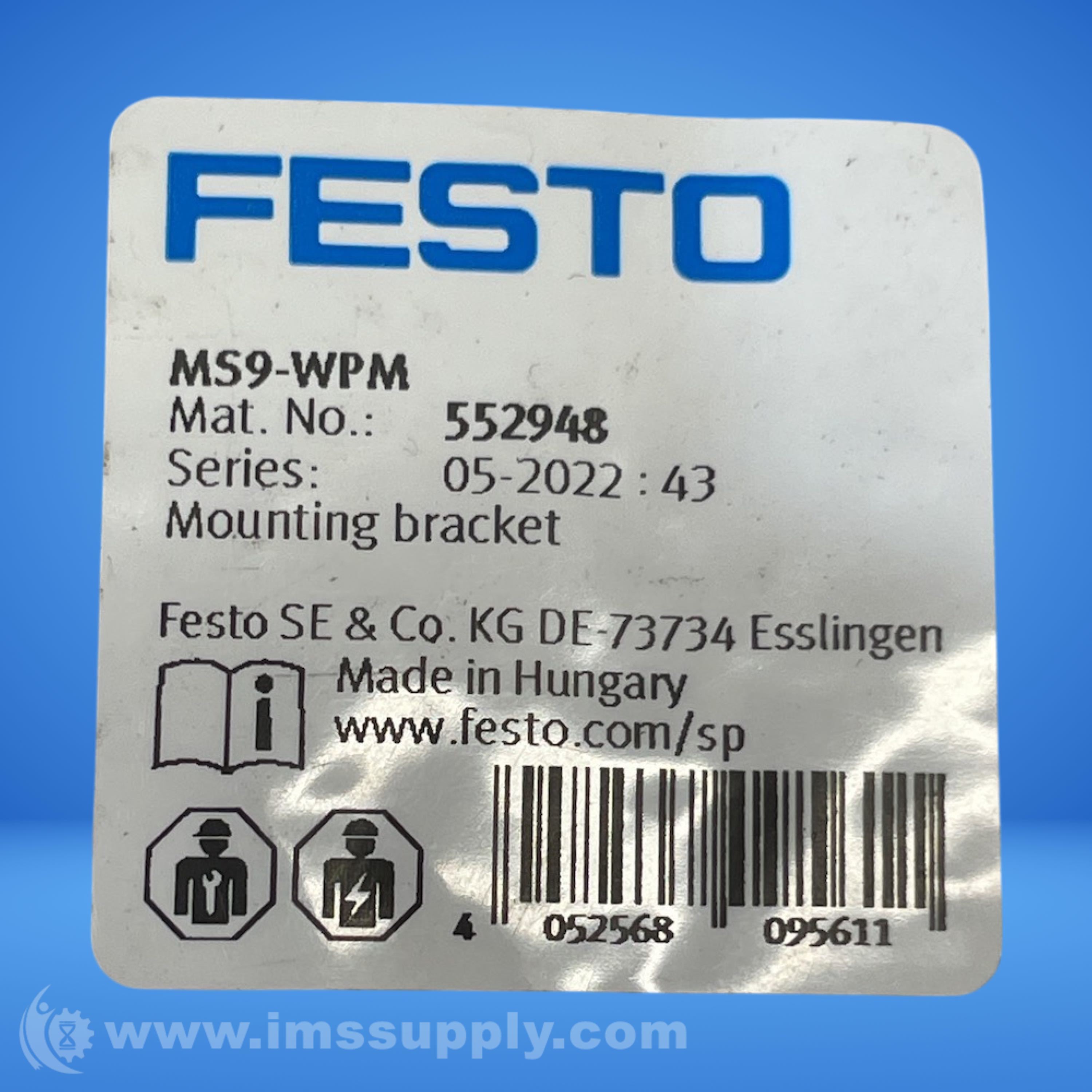 Festo MS9-WPM Mounting Bracket - IMS Supply