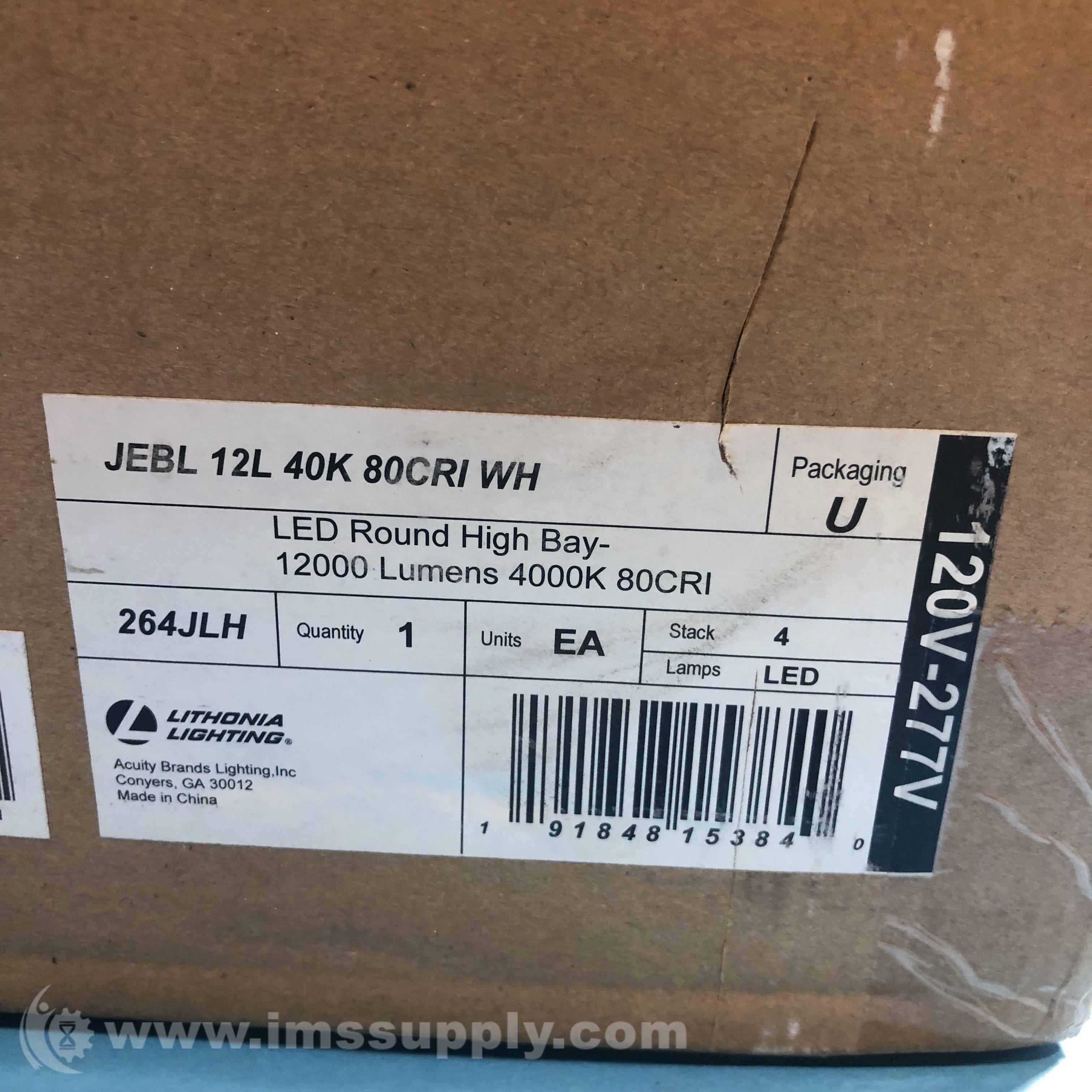 Lithonia Lighting JEBL 12L 40K 80CRI WH Integrated LED High Bay