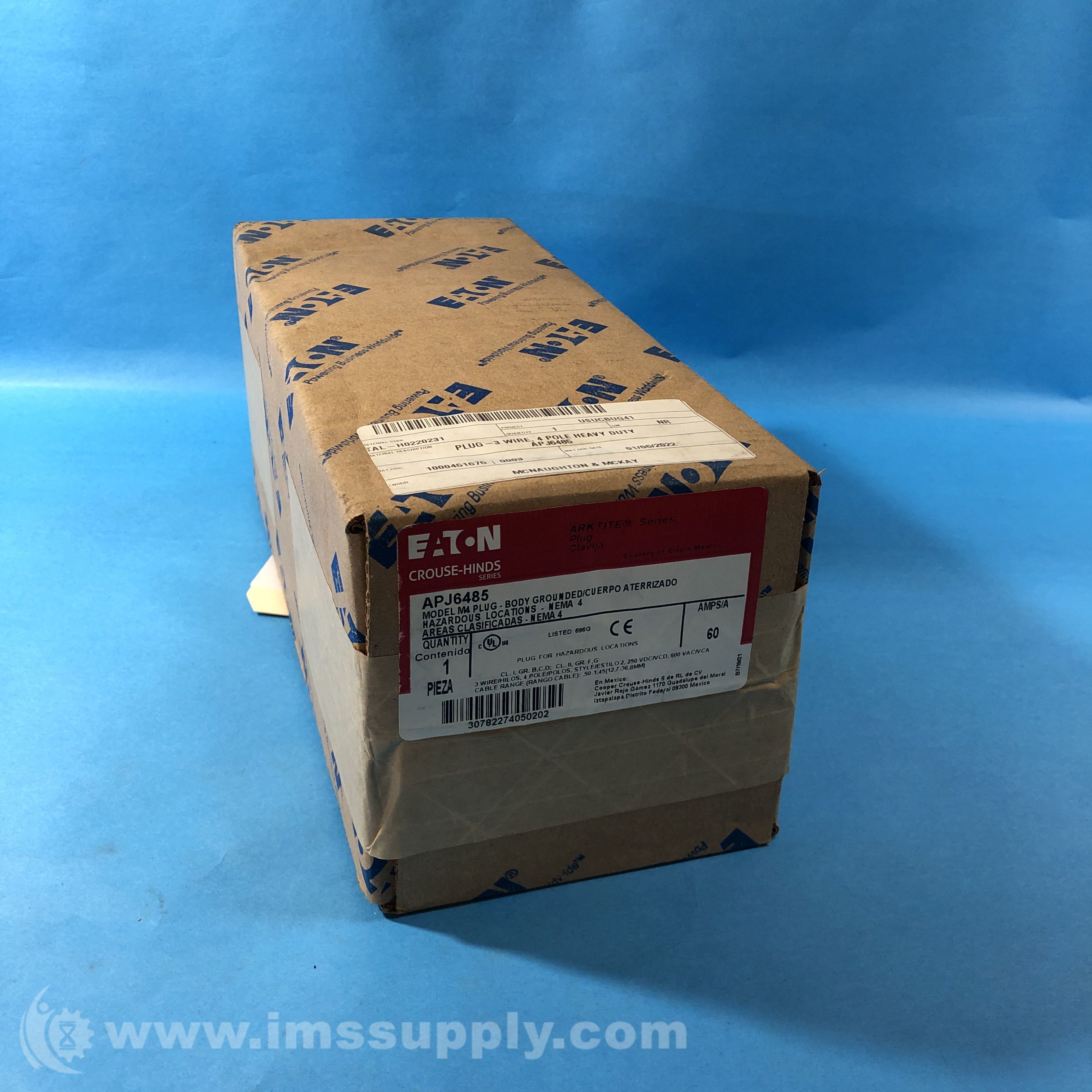 Eaton Corporation APJ6485 Crouse-Hinds Series Arkitite APJ Plug - IMS ...
