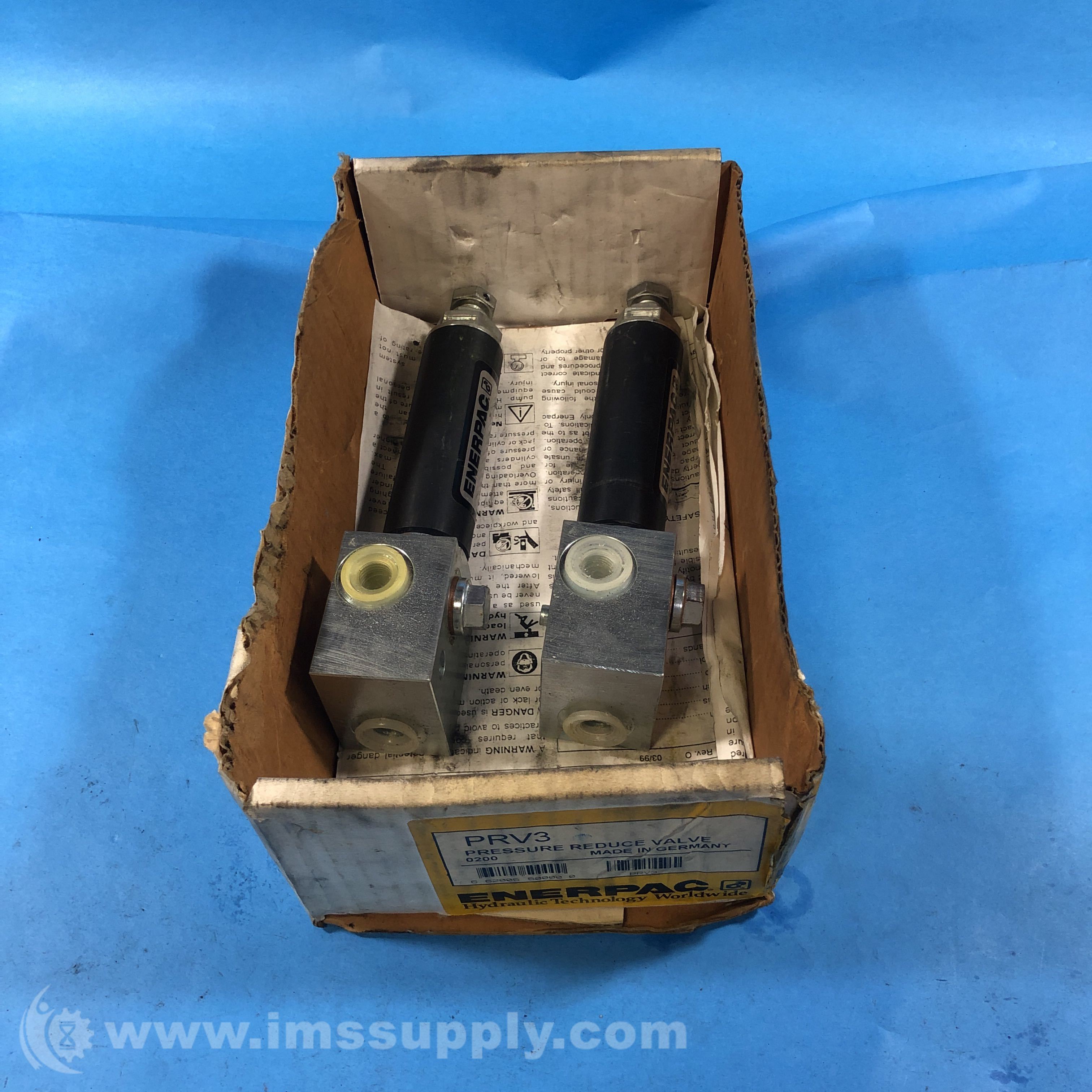Enerpac PRV3 Box of 2 Pressure Reducing Valves IMS Supply