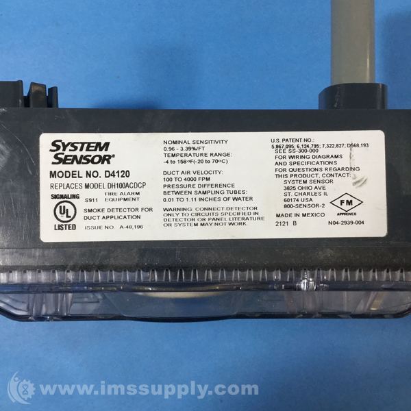 System Sensor D4120 Duct Smoke Detector IMS Supply