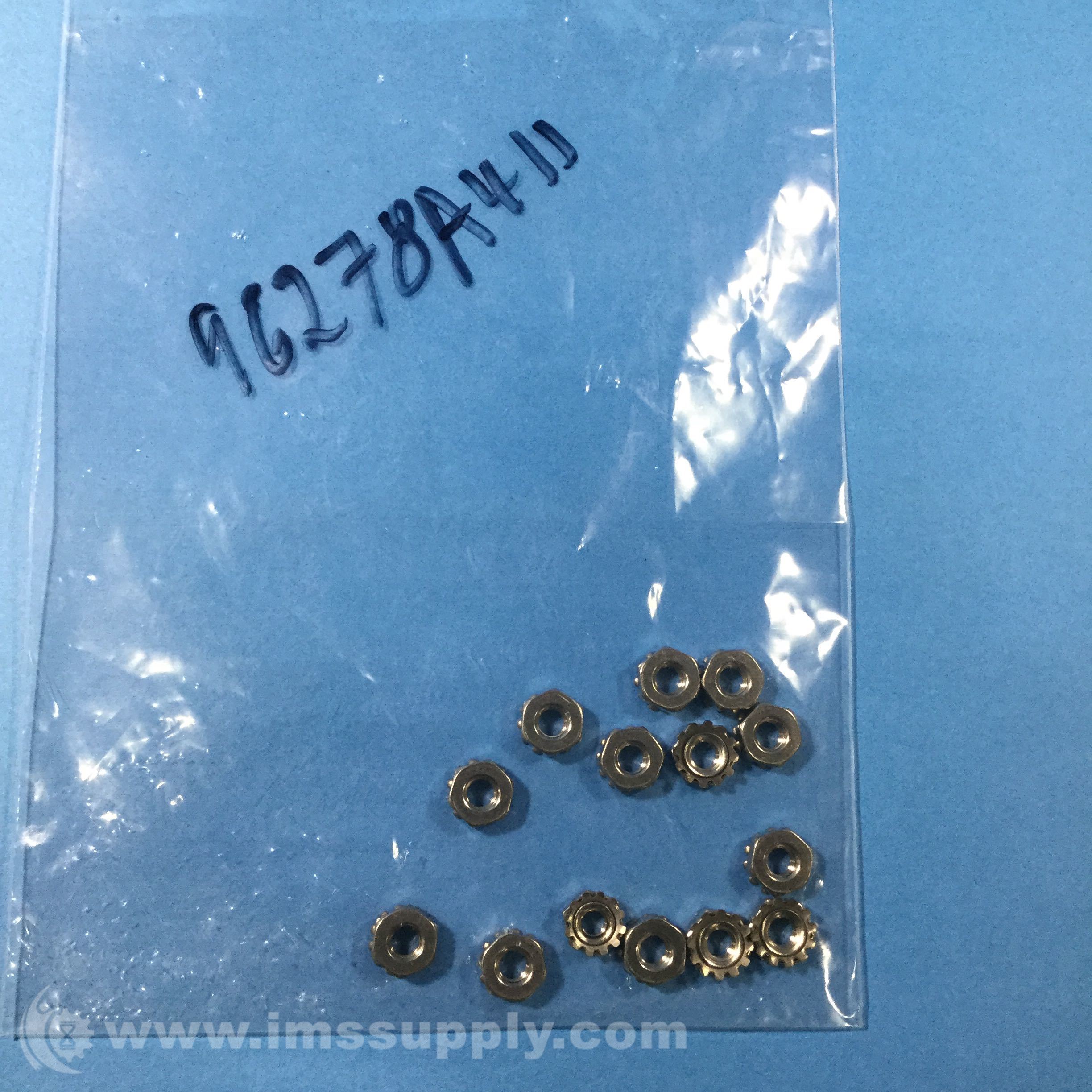 McMasterCarr 96278A411 Locknuts with Lock Washers, Bag of 100 IMS Supply