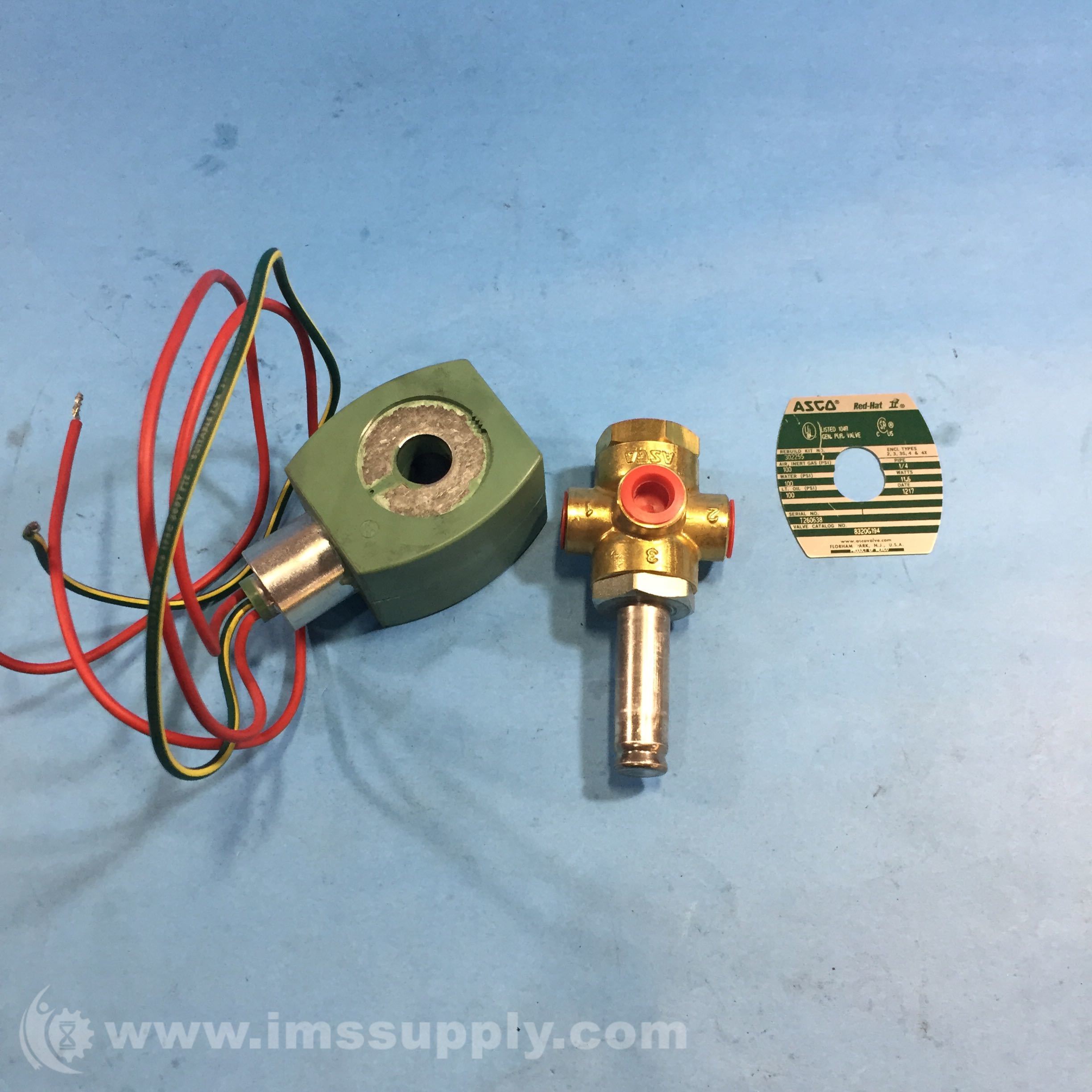 Asco MP-C-080 Solenoid Valve Coil, Shutoff Valve - IMS Supply