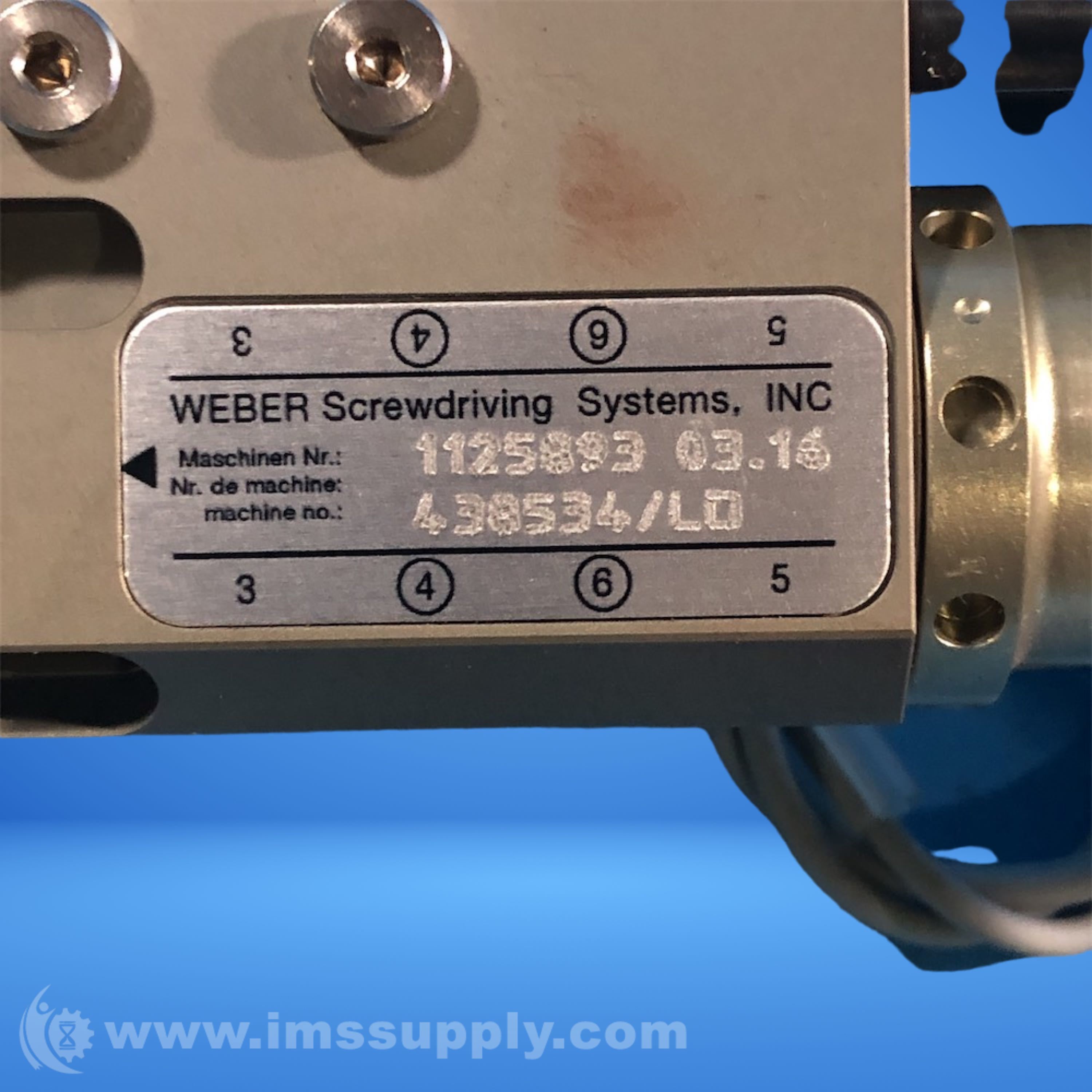Weber 1125893 SERVO MOTOR PLUS MDW03 - IMS Supply