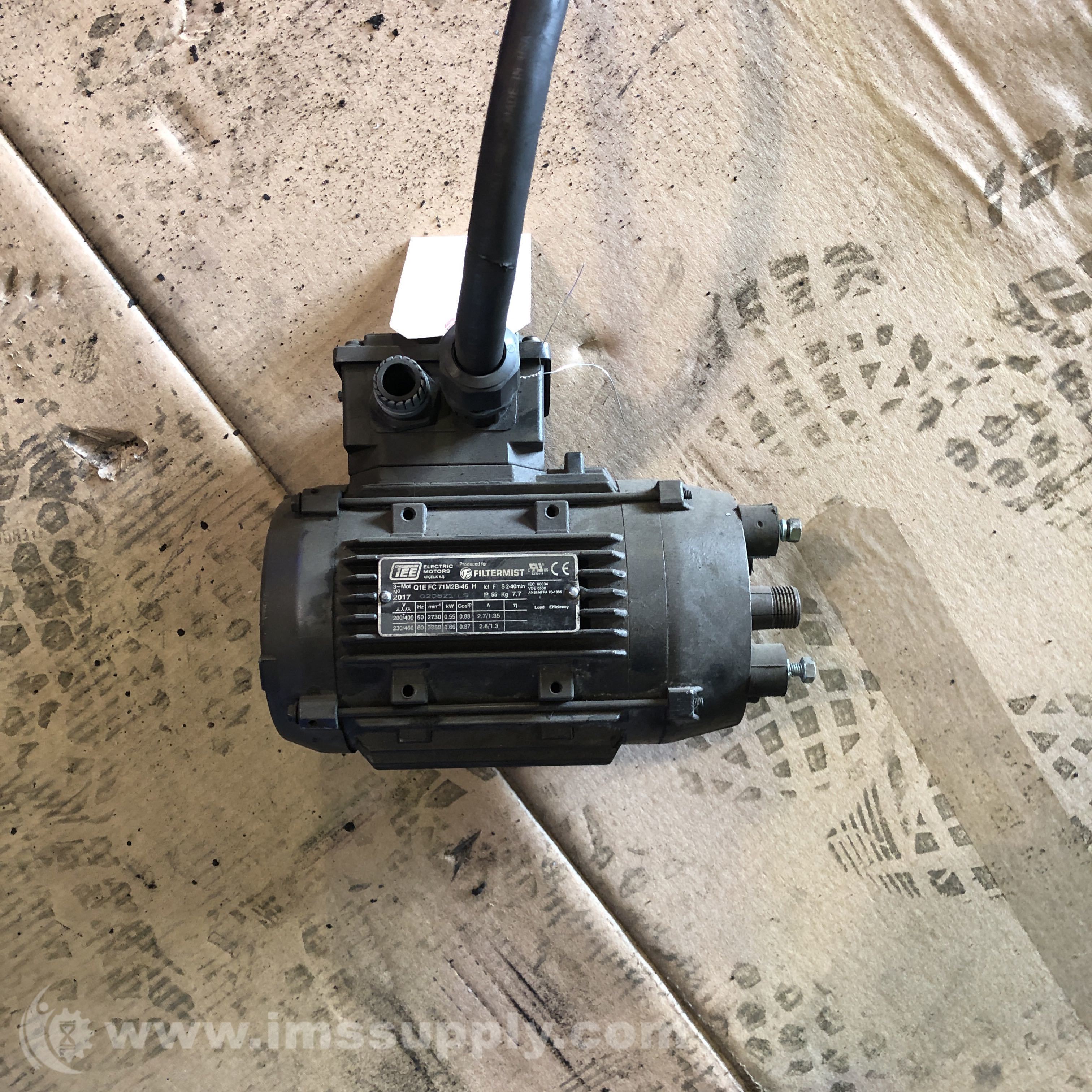 Tee Electric Motors Q1E FC 71M2B46 H 3 Phase Electric Motor IMS Supply