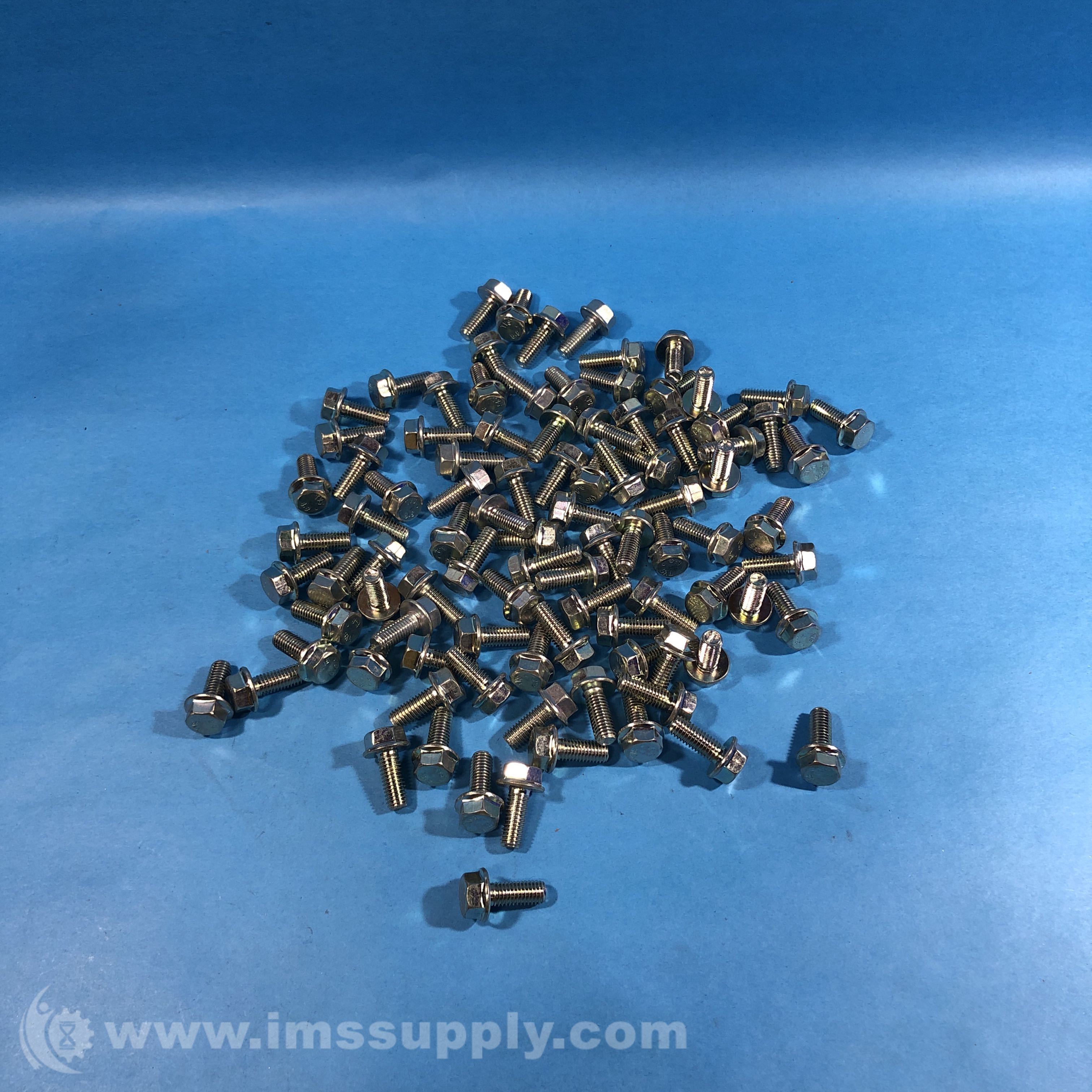 TVS Fasteners Pack of 95 Flanged Hex Head Screws, Class 8.8 - IMS Supply