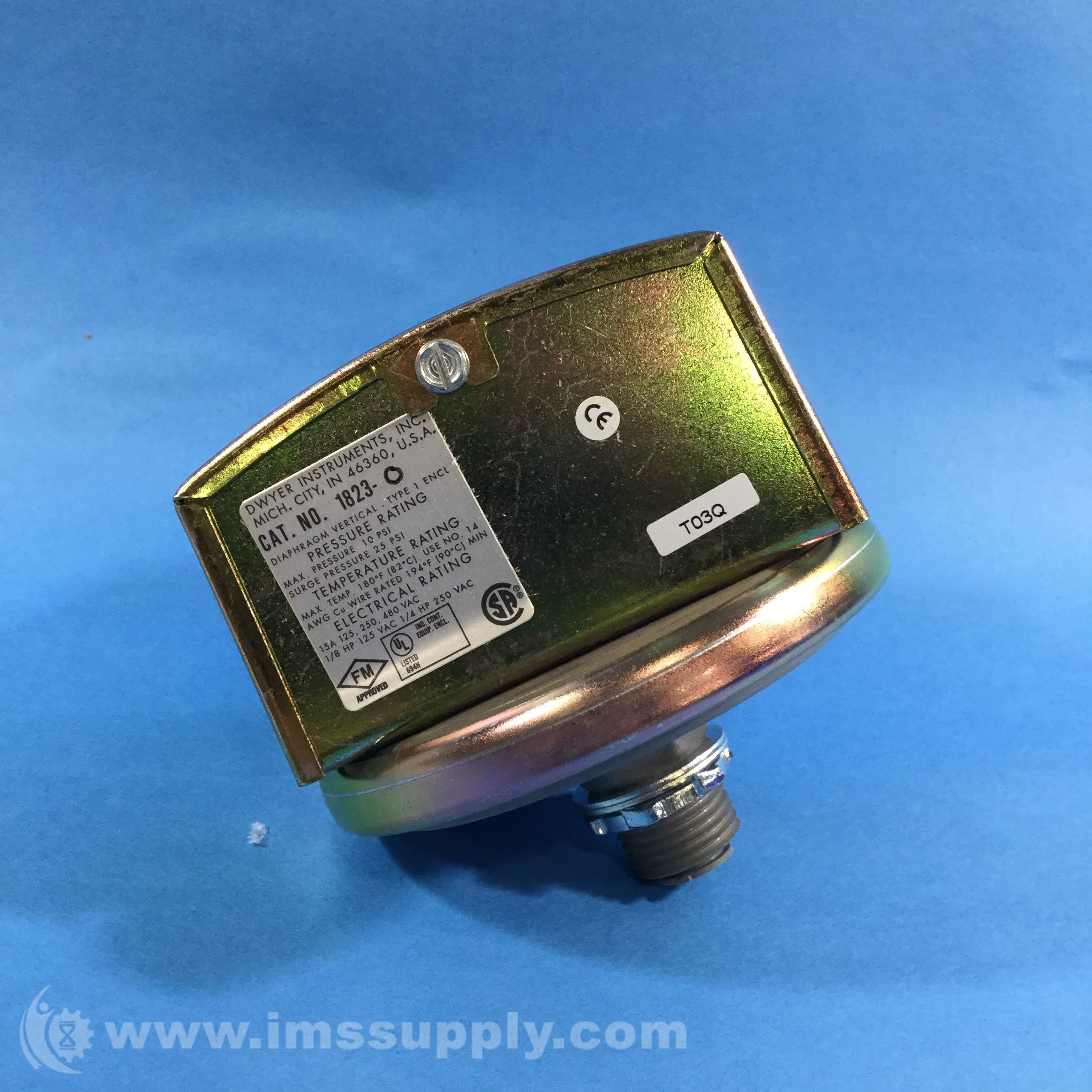 Dwyer 1823-0 Pressure Switch 480v-ac 