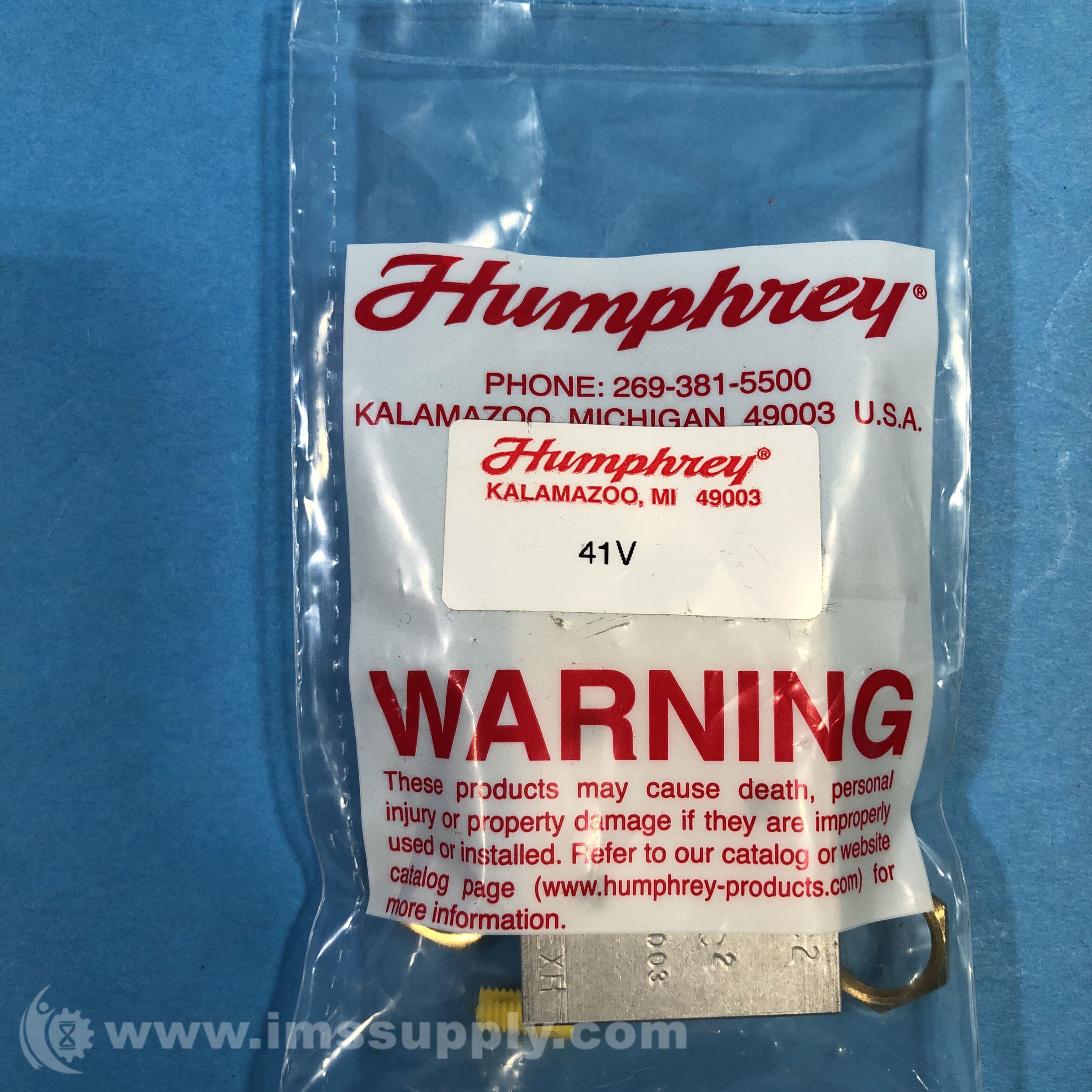 Humphrey 41V 4-Way TAC Miniature Toggle Valve, 2 Position - IMS Supply
