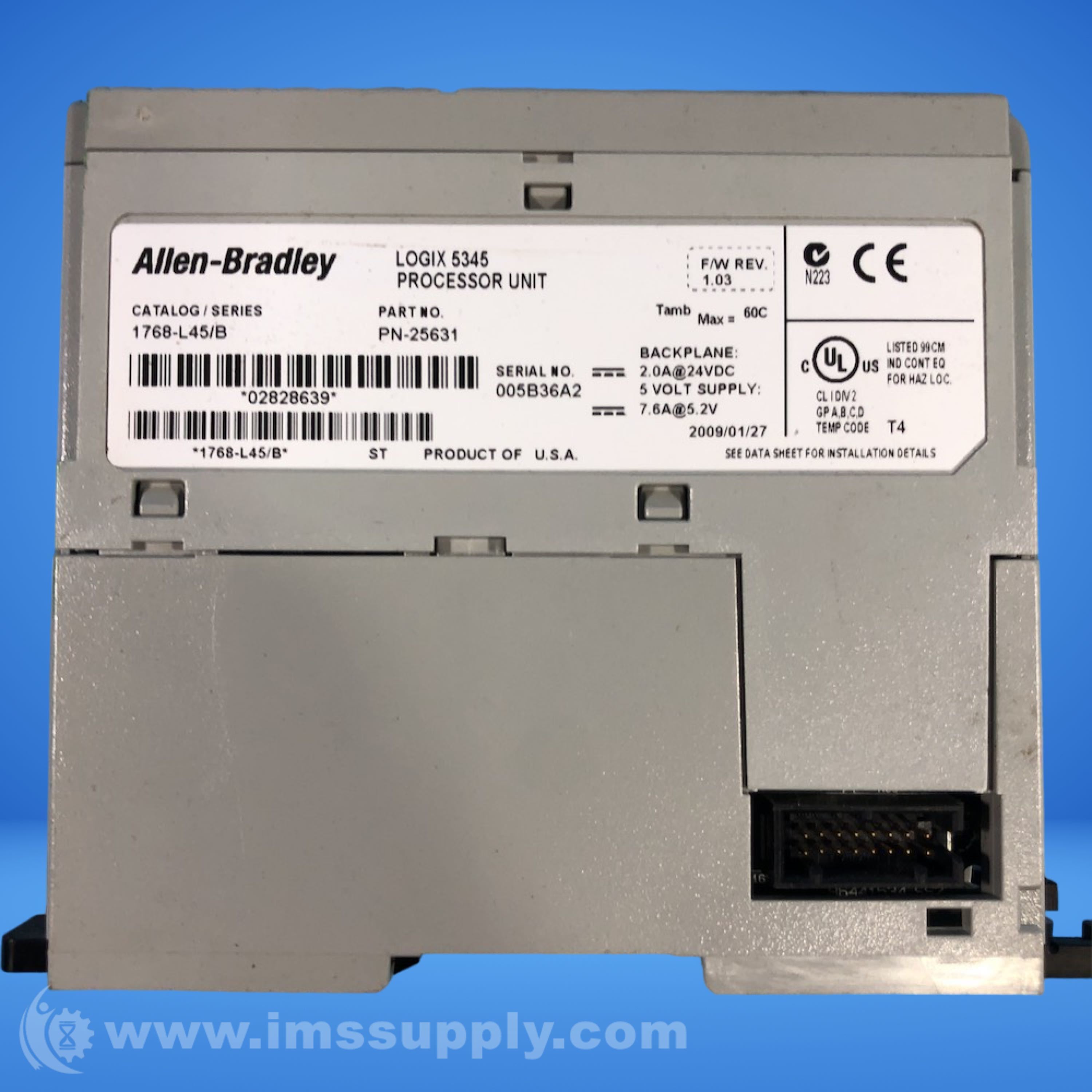 Allen Bradley PN-25631 Processor Unit - IMS Supply