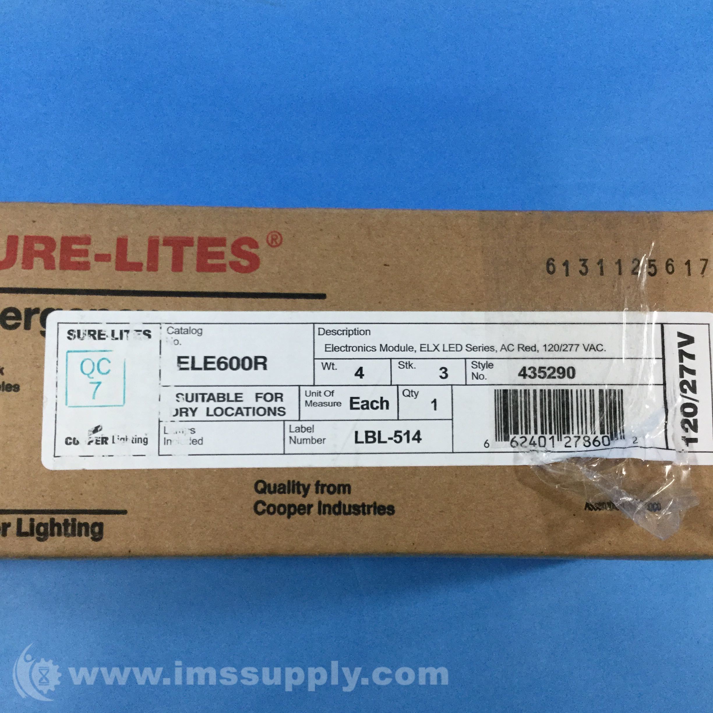 Cooper Lighting ELE600R Exit Sign - IMS Supply