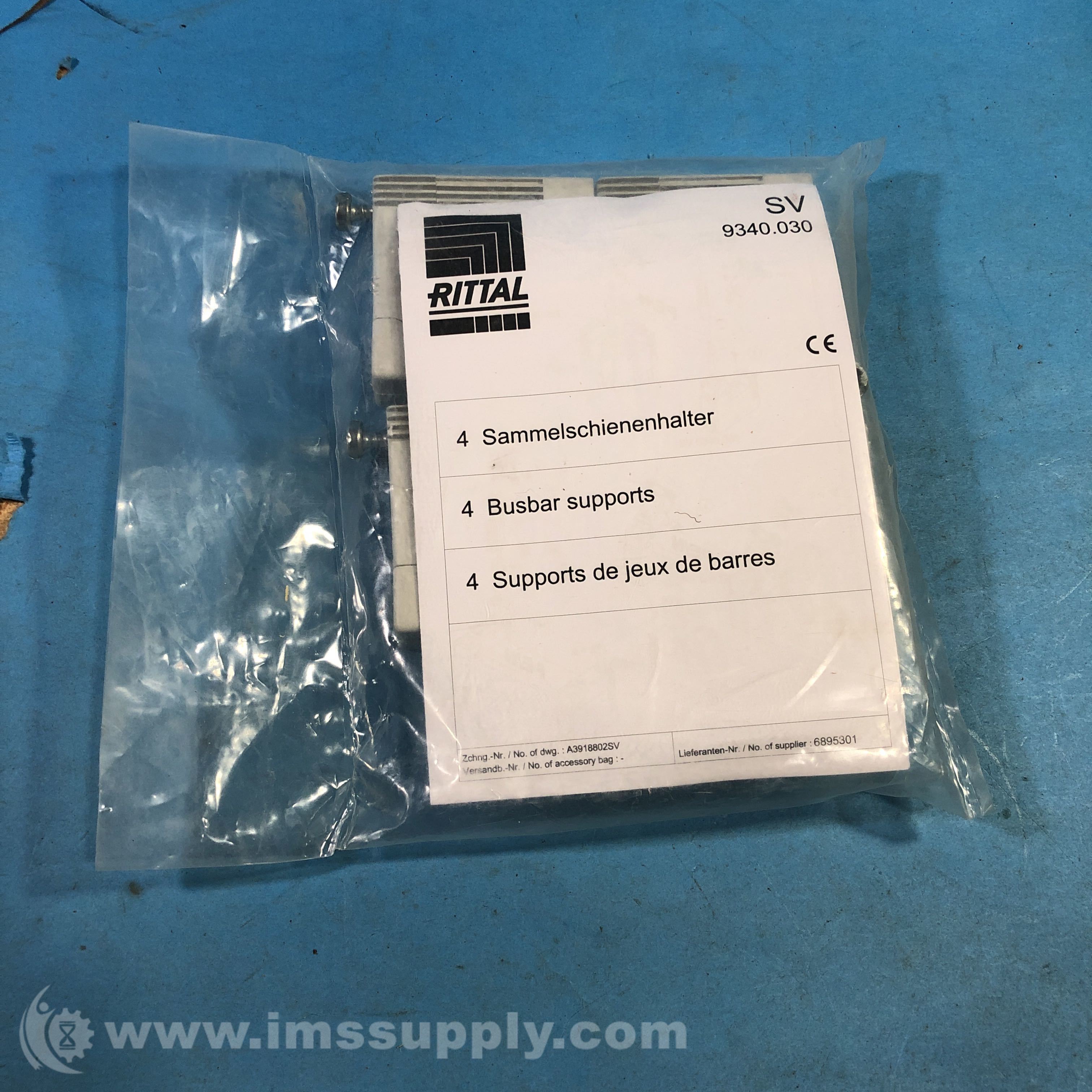 Rittal SV9340.030 Bag of 4 Busbar Supports - IMS Supply