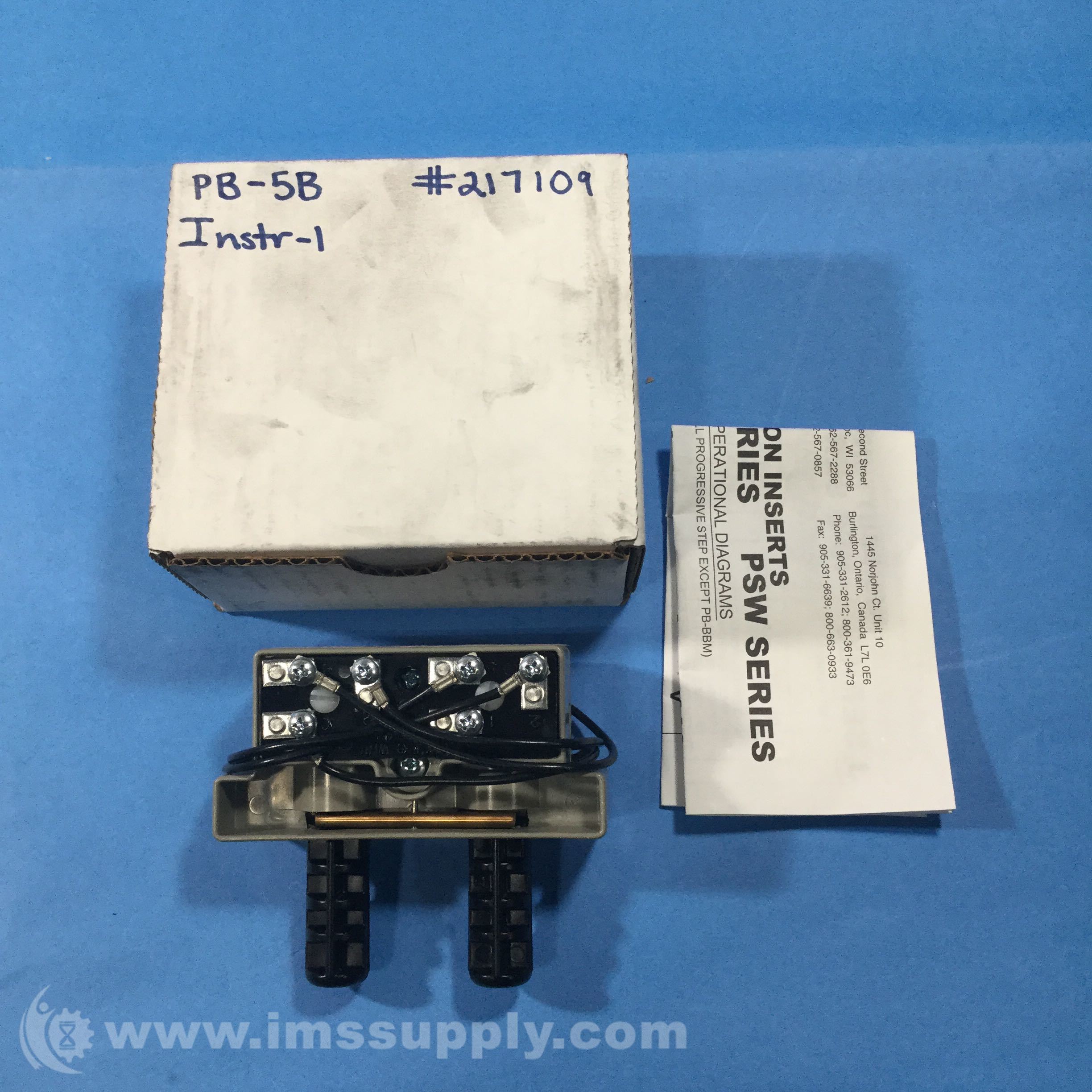 Duct O Wire PB-5B Multi Speed Pushbutton Insert, 125V - IMS Supply
