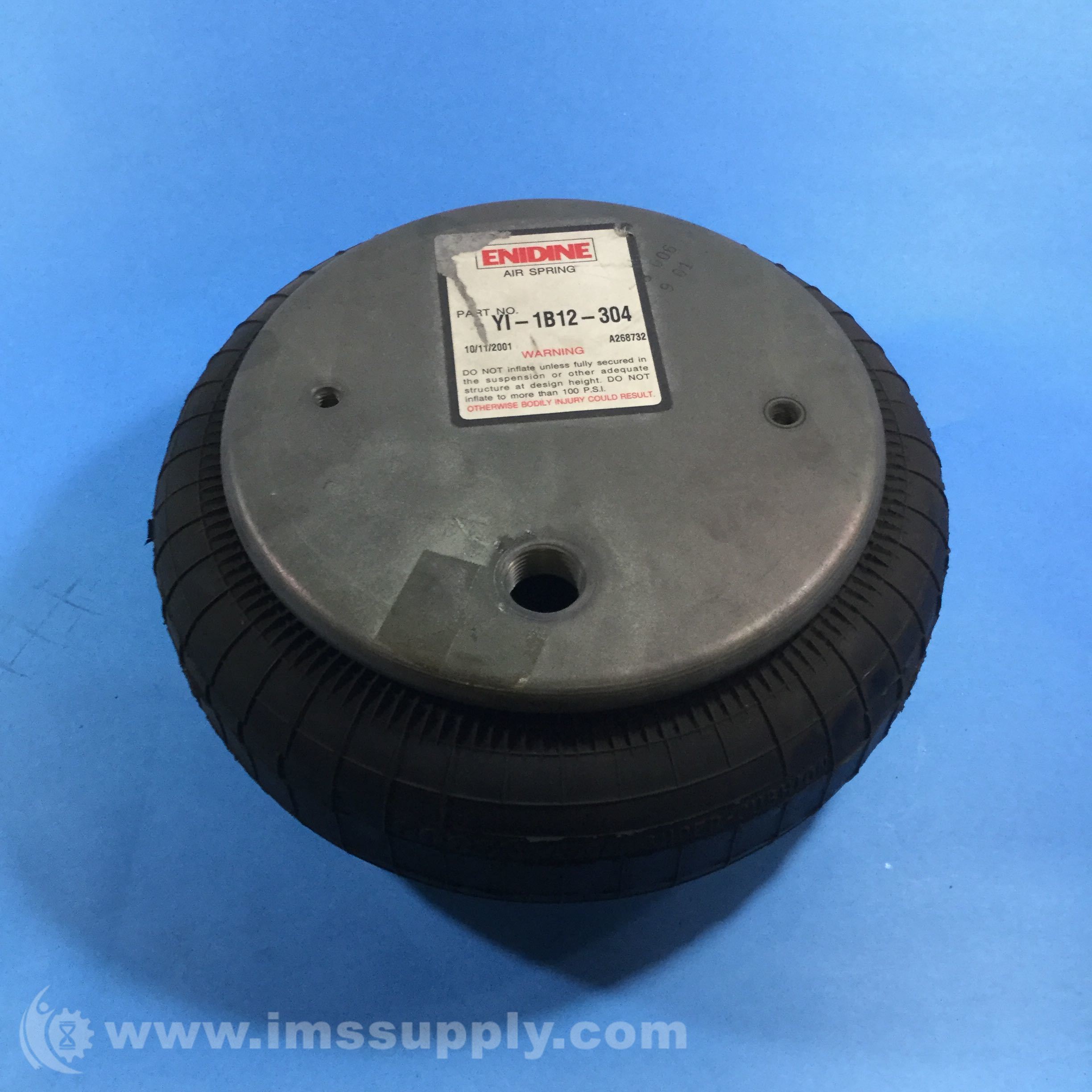 Enidine YI1B12304 Air Spring, Single Convolute Style, 3.30 in IMS