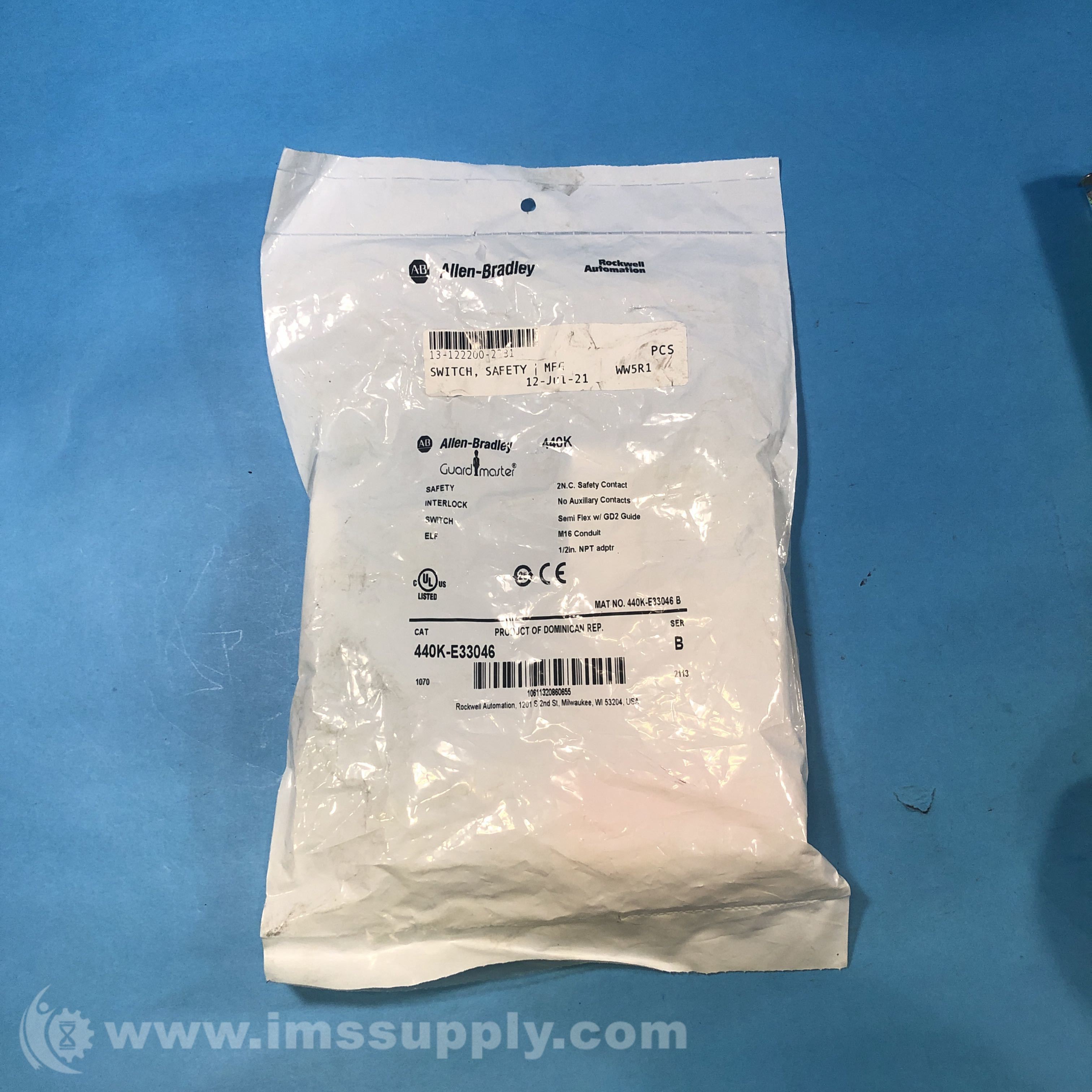 Allen Bradley 440K-E33046 Ser B Safety Interlock Switch - IMS Supply