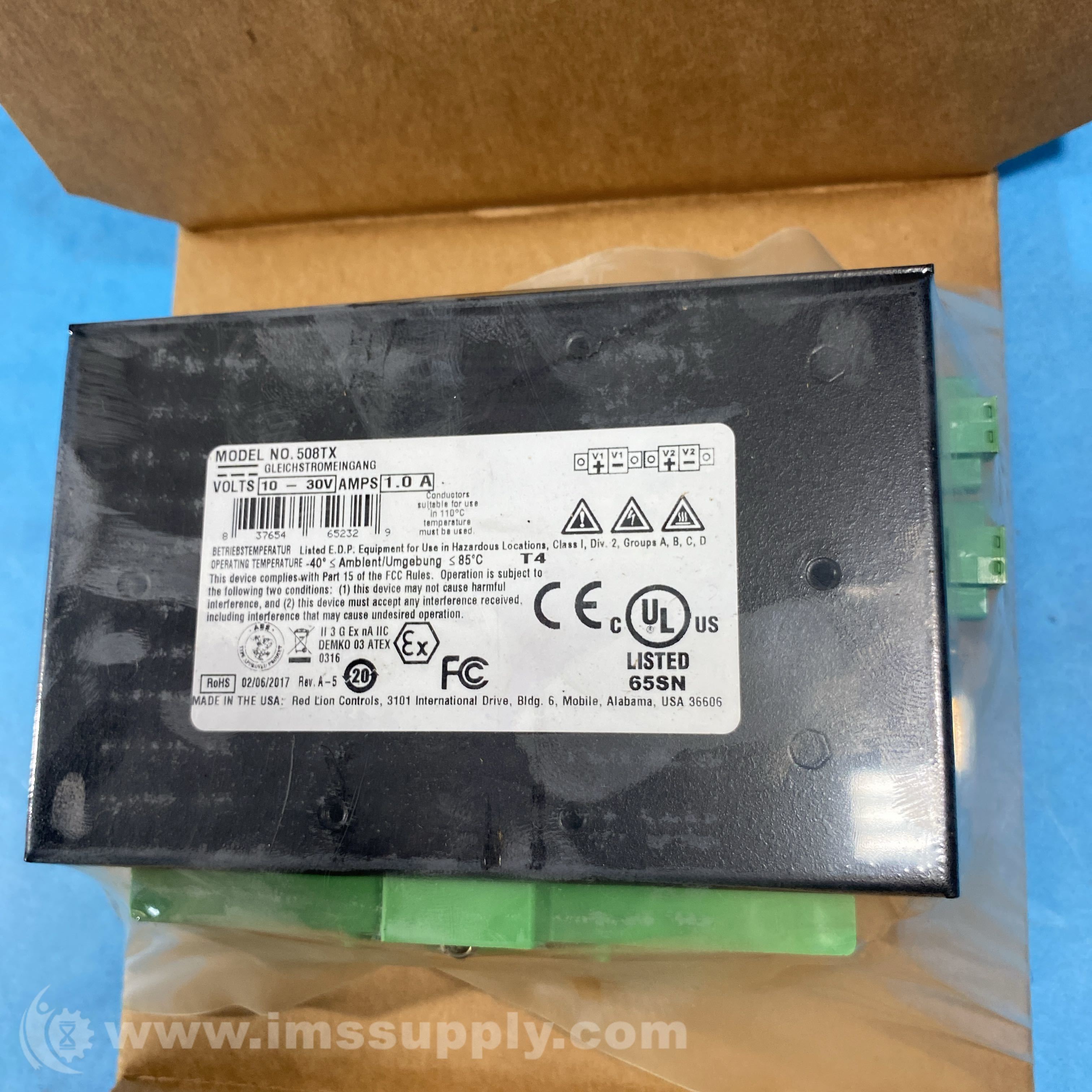 Red Lion Controls 508TX N-Tron Ethernet Switch, 8x10/100BaseTX - IMS Supply