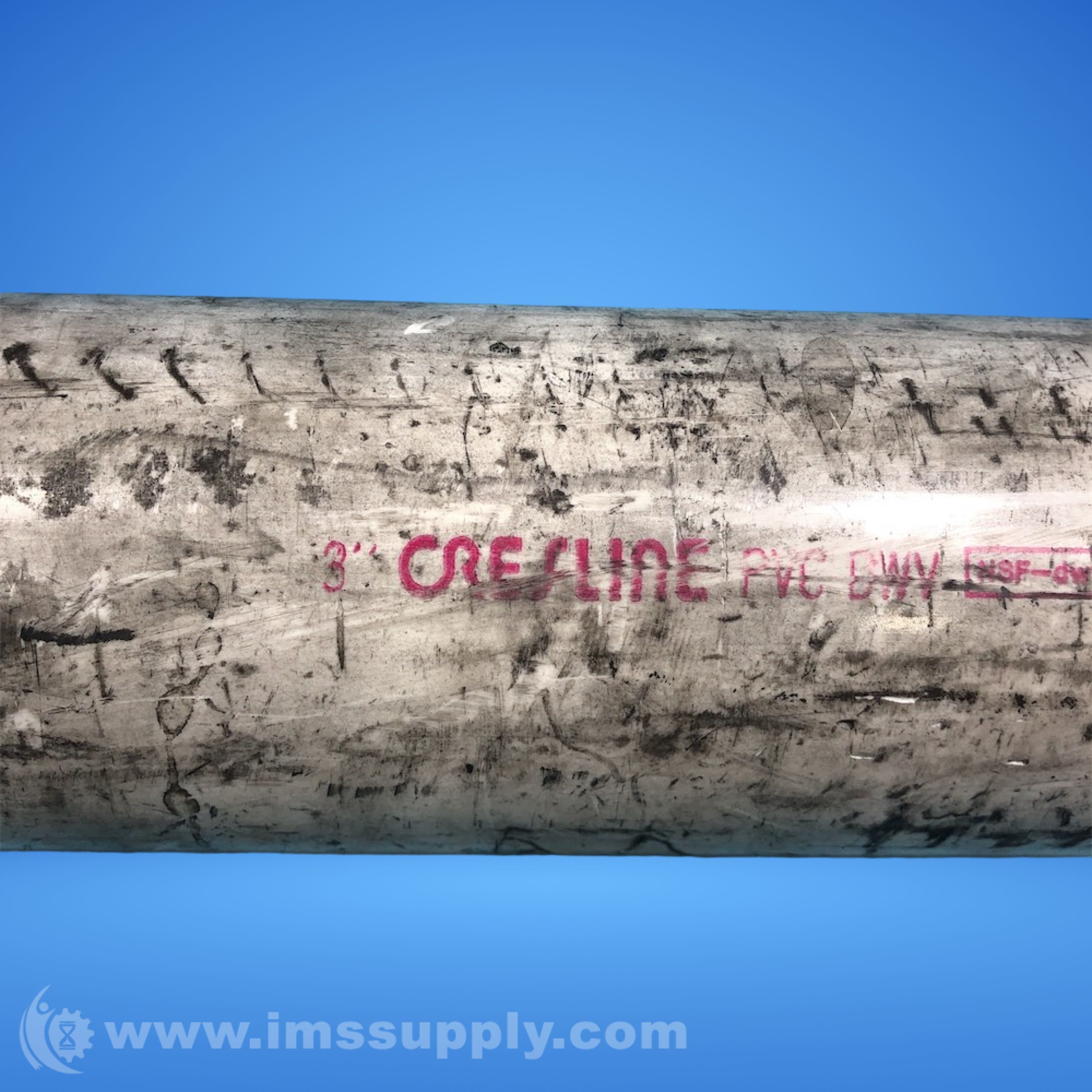 Cresline Plastic Pipe Co. 3 inch Straight PVC Pipe - IMS Supply
