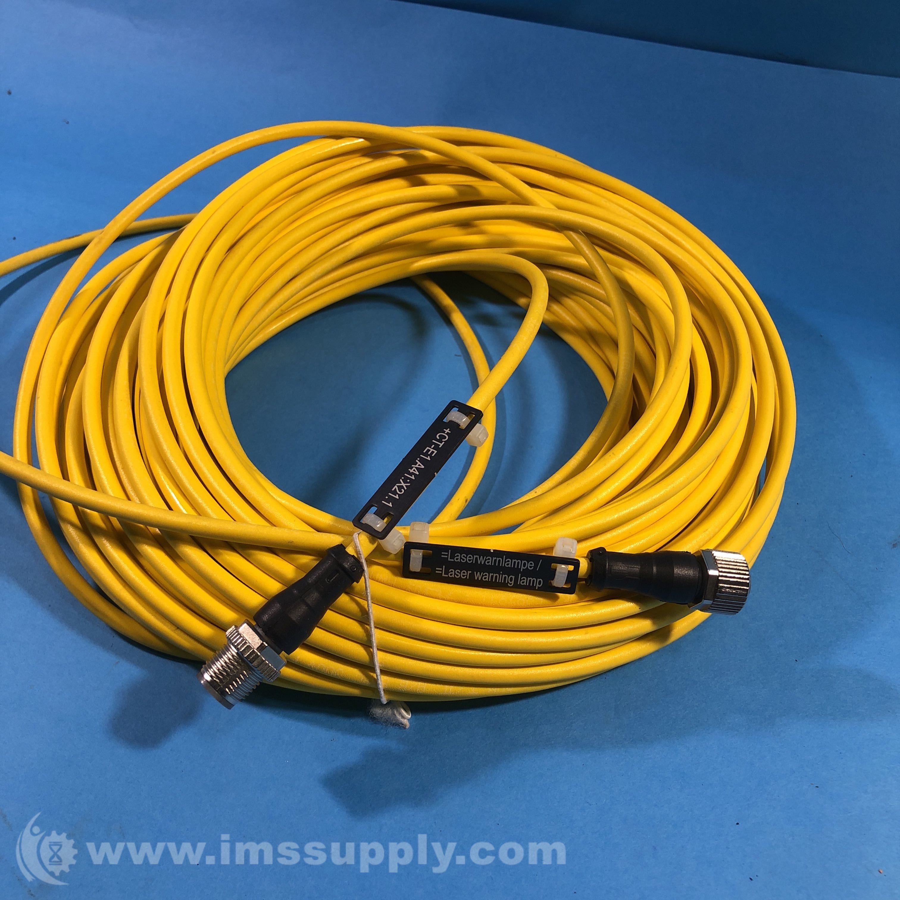 +CT-E1.A41:X21.1 5 Pin Female to 4 Pin Male Yellow Cordset - IMS Supply