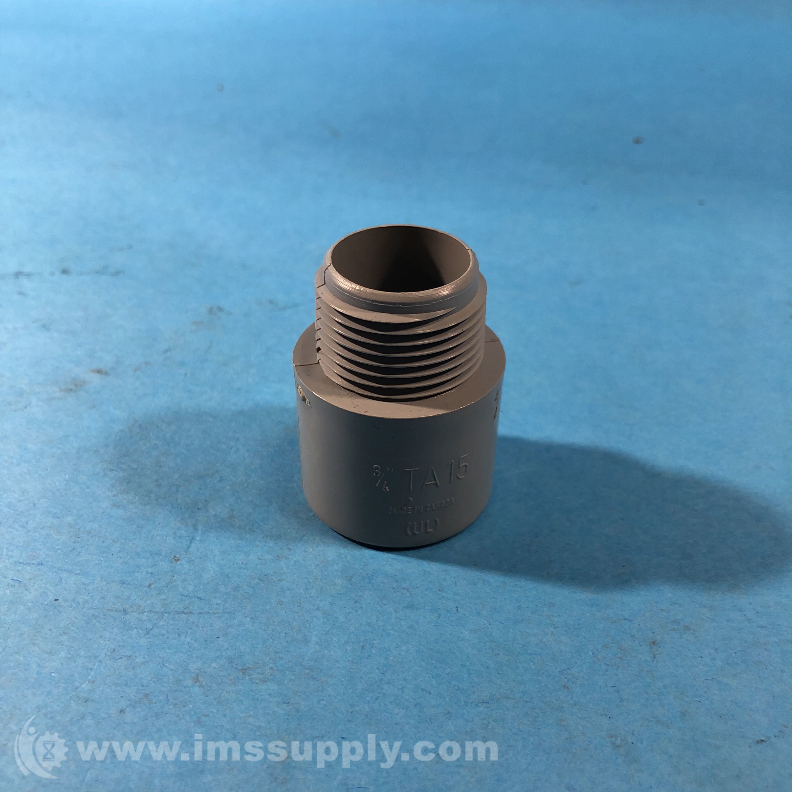 Scepter TA15 3/4 inch Grey PVC Terminal Adapter - IMS Supply