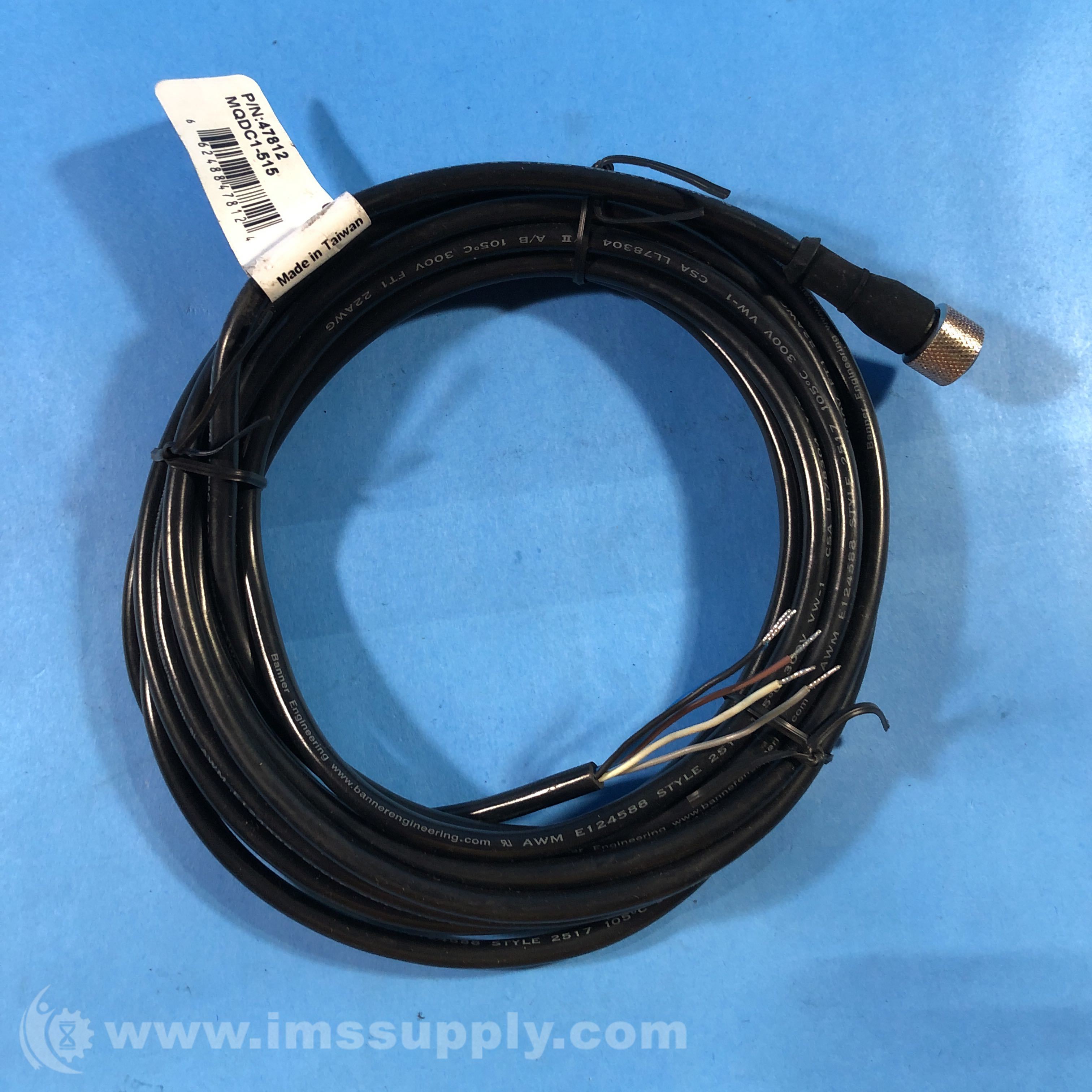 Banner Engineering 47812 MQDC1515 Cordset IMS Supply