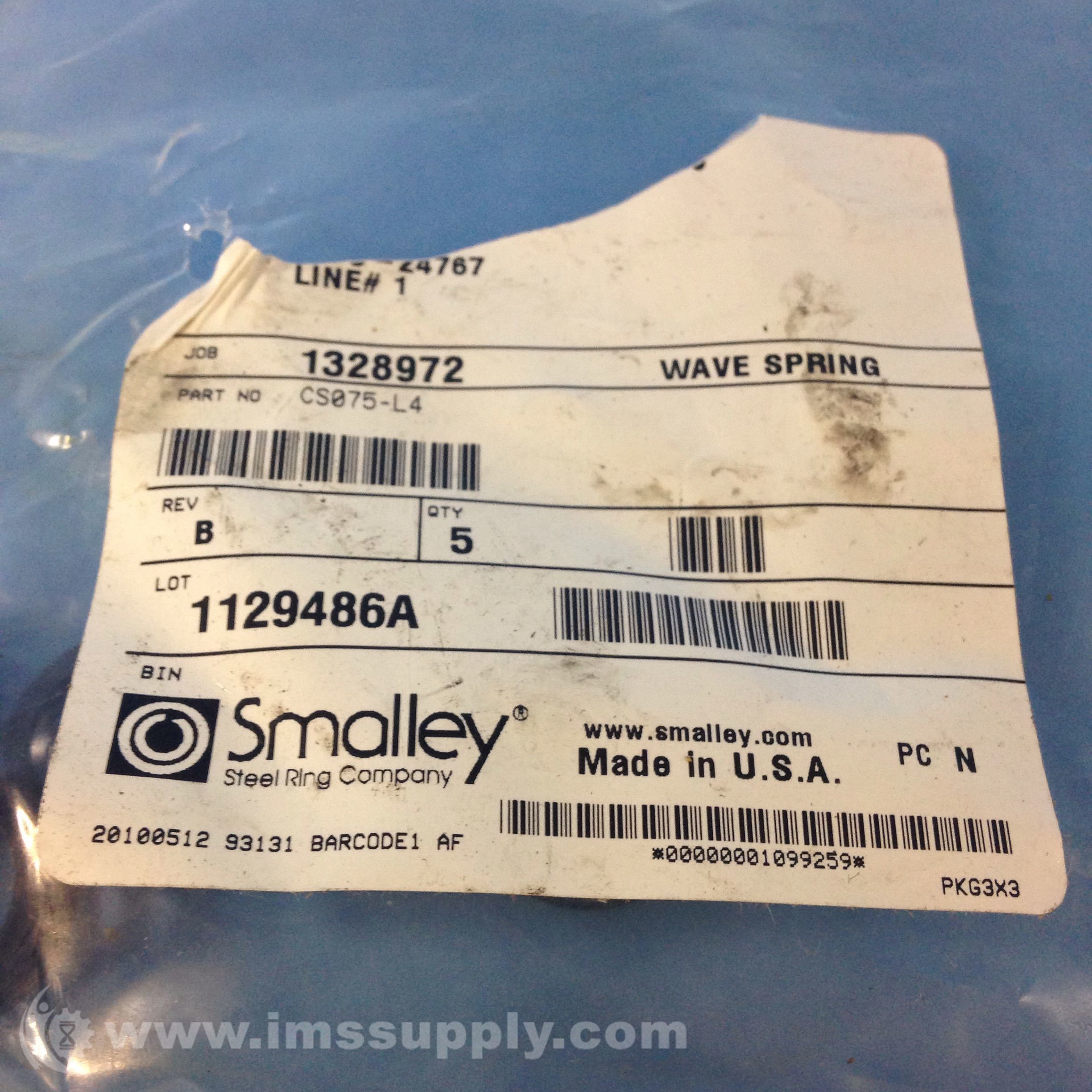 Smalley CS075L4 Wave Spring (1328972) IMS Supply