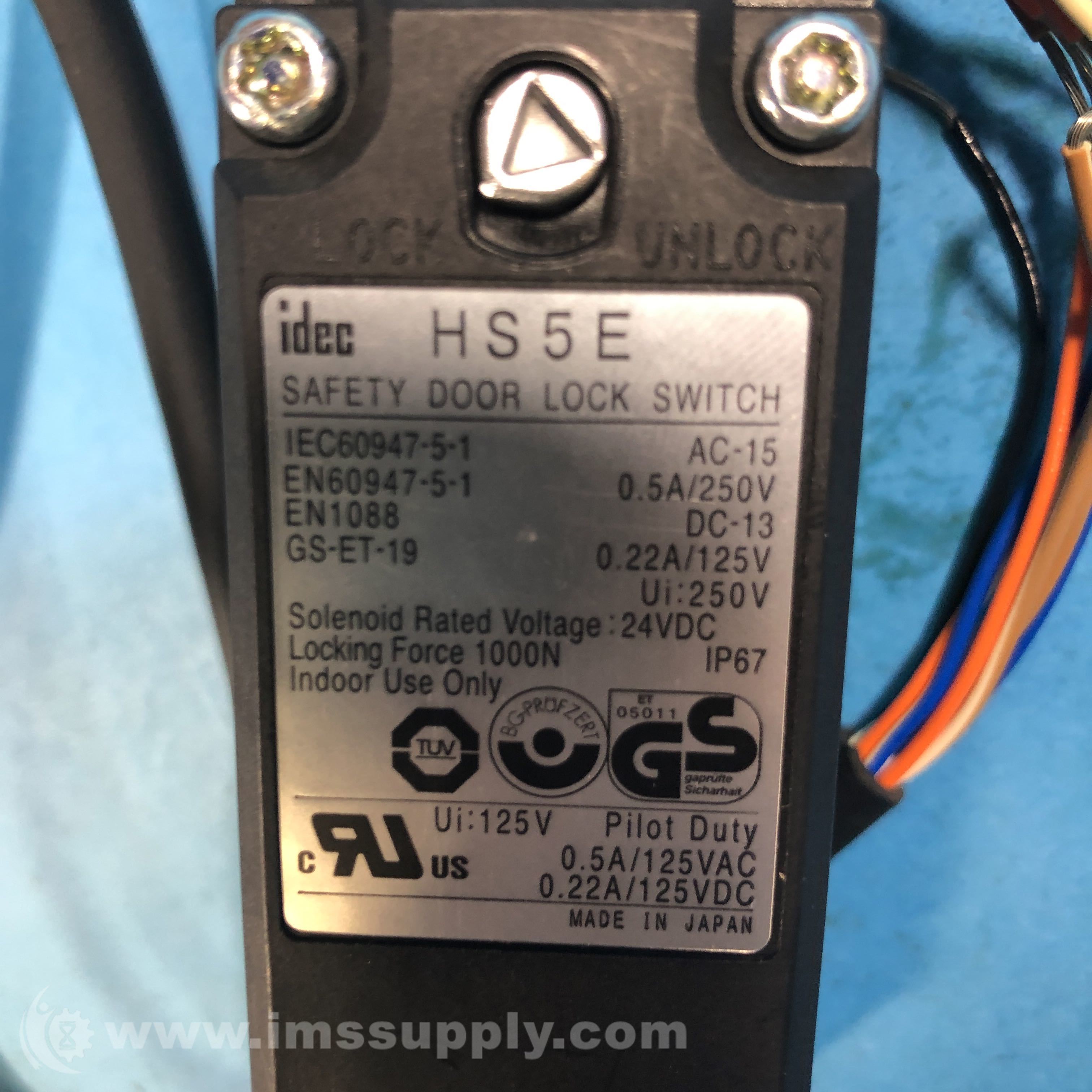 Idec HS5EA7Y Safety Door Lock Switch IMS Supply