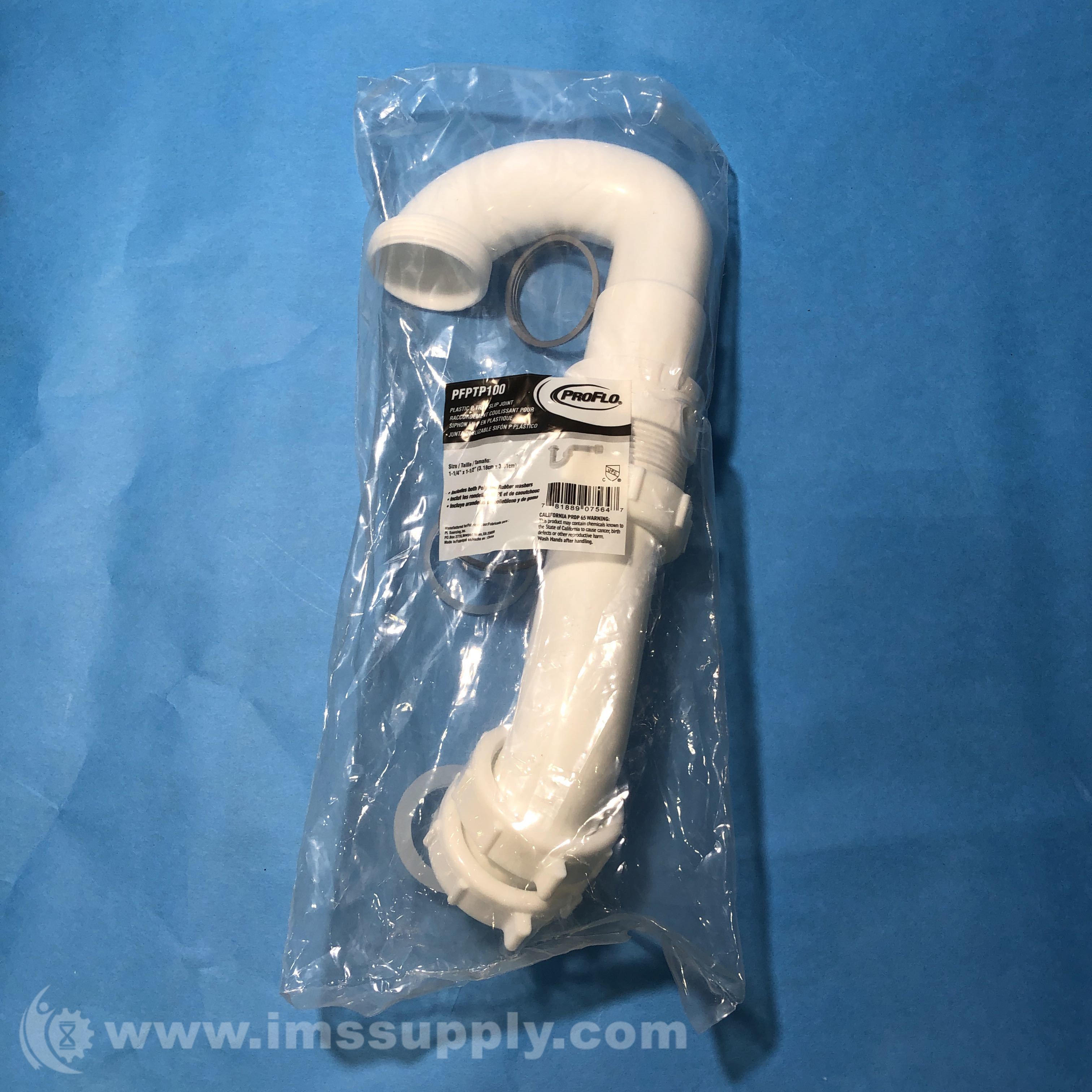 Proflo PFPTP100 11/4 x 11/2 Plastic SlipJoint PTrap IMS Supply