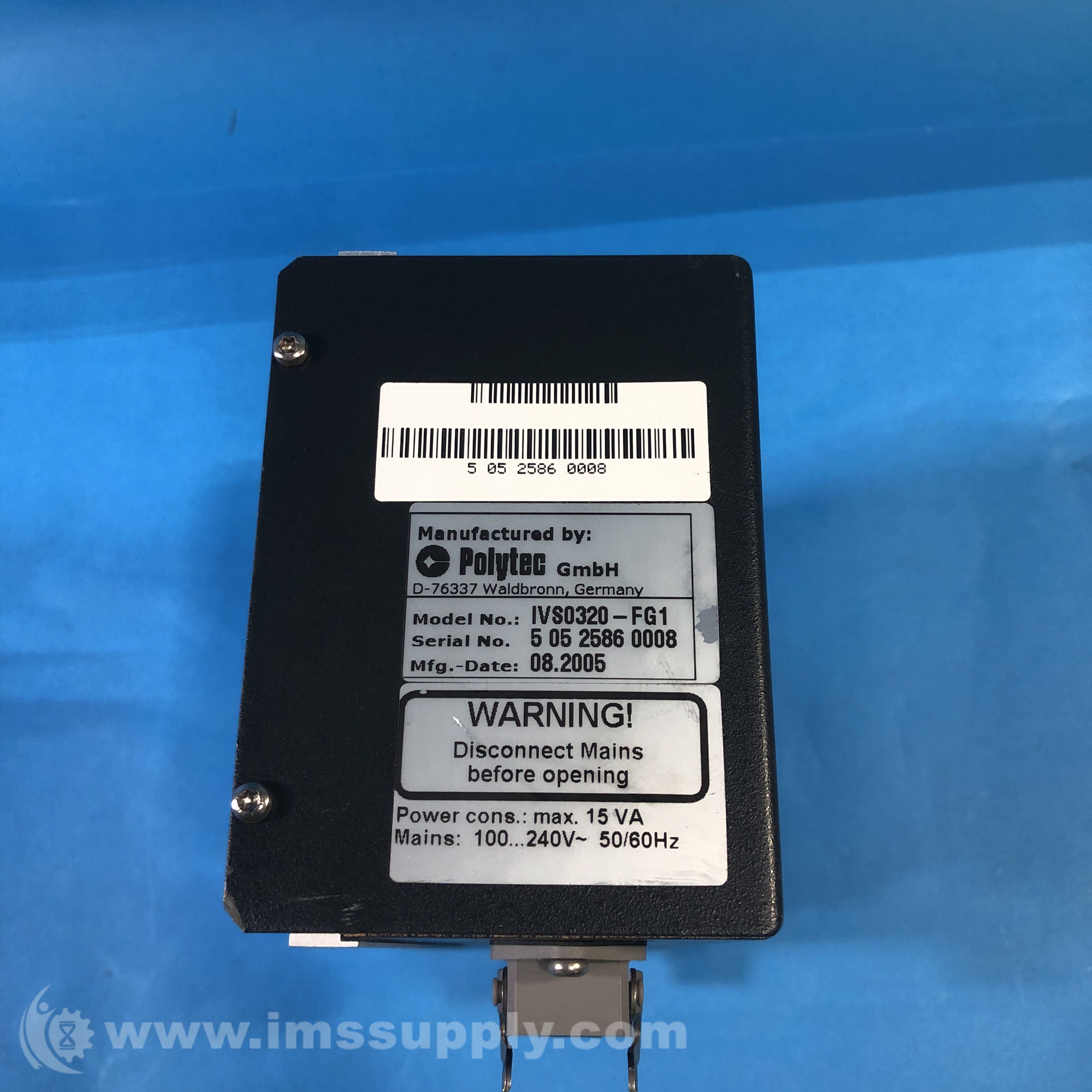 Polytec IVS320 Industrial Vibration Sensor - IMS Supply