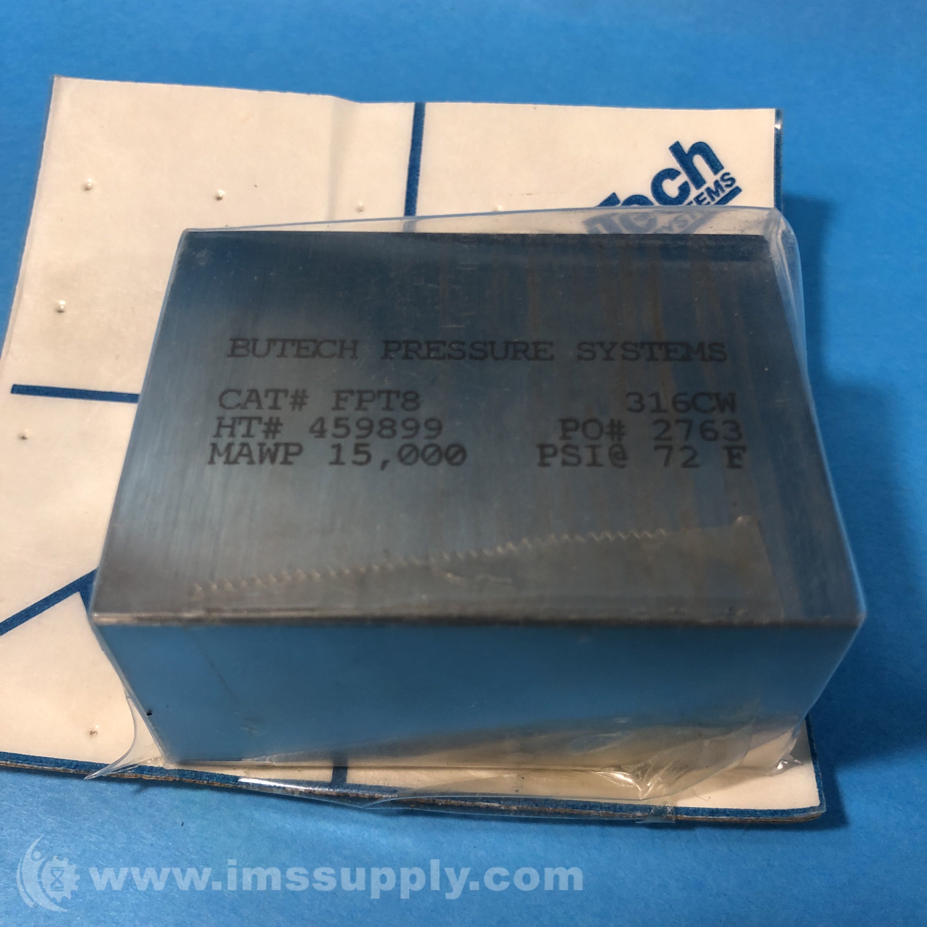 Butech FPT8 Medium Pressure Needle Valve IMS Supply