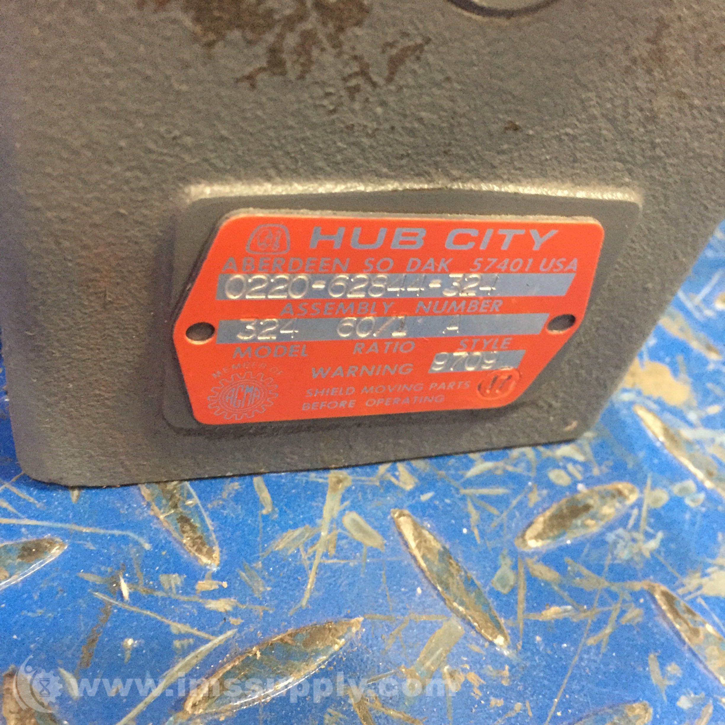 Hub City 0220-62844-324 Worm Gear Reducer, Worm Right, Ratio