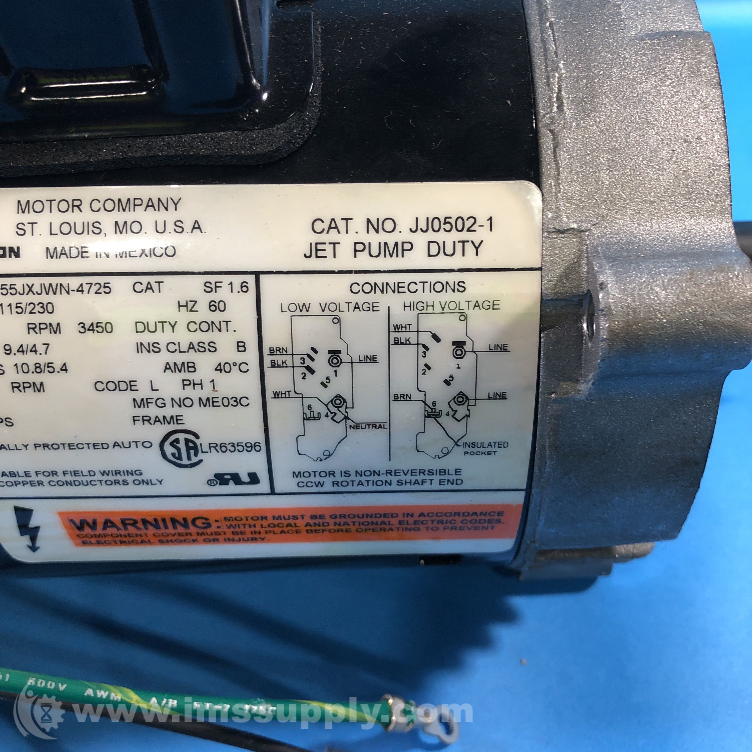 Emerson on sale pump motor