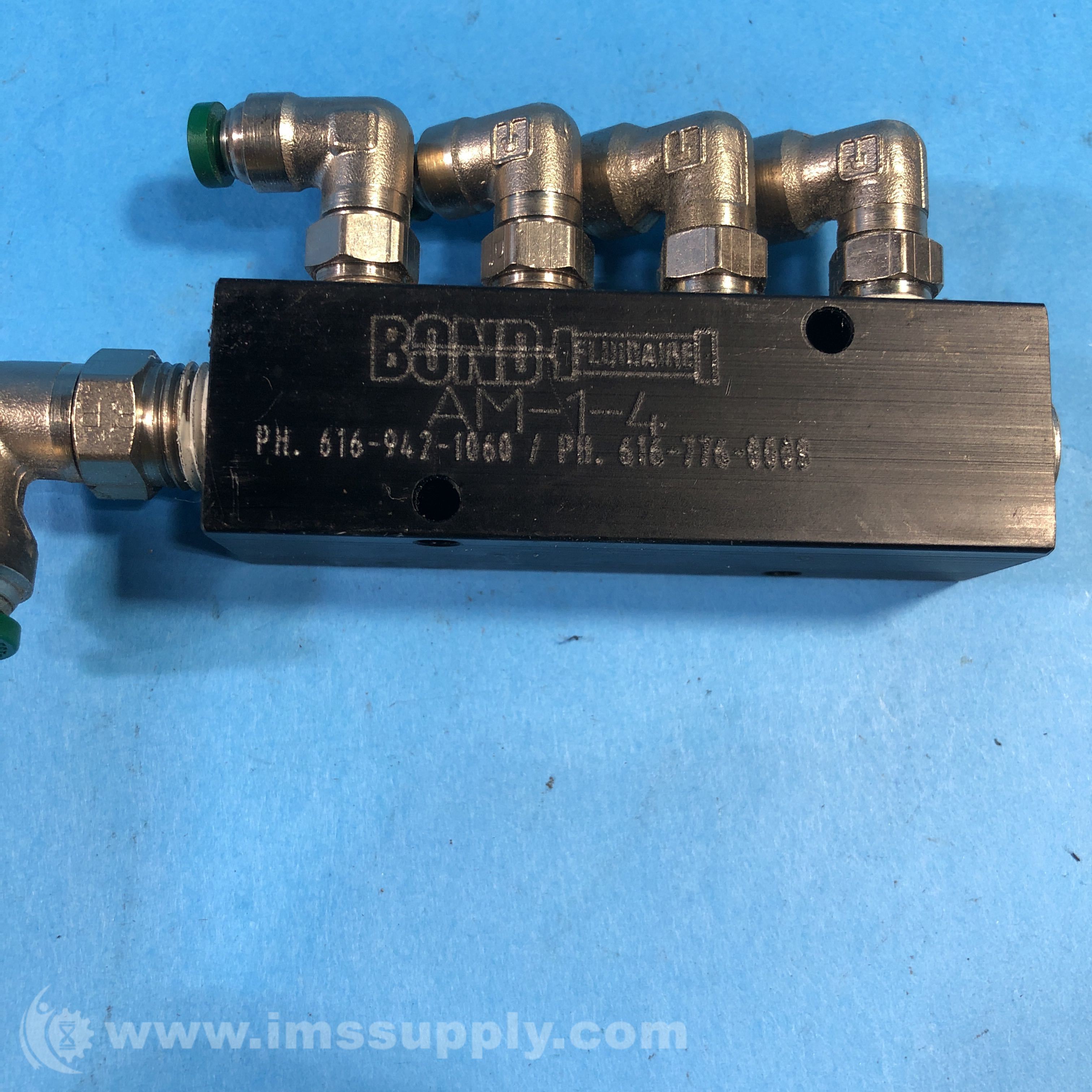 Bond Fluidaire AM14 Manifold Block, 2 Inlet, 4 Outlet IMS Supply