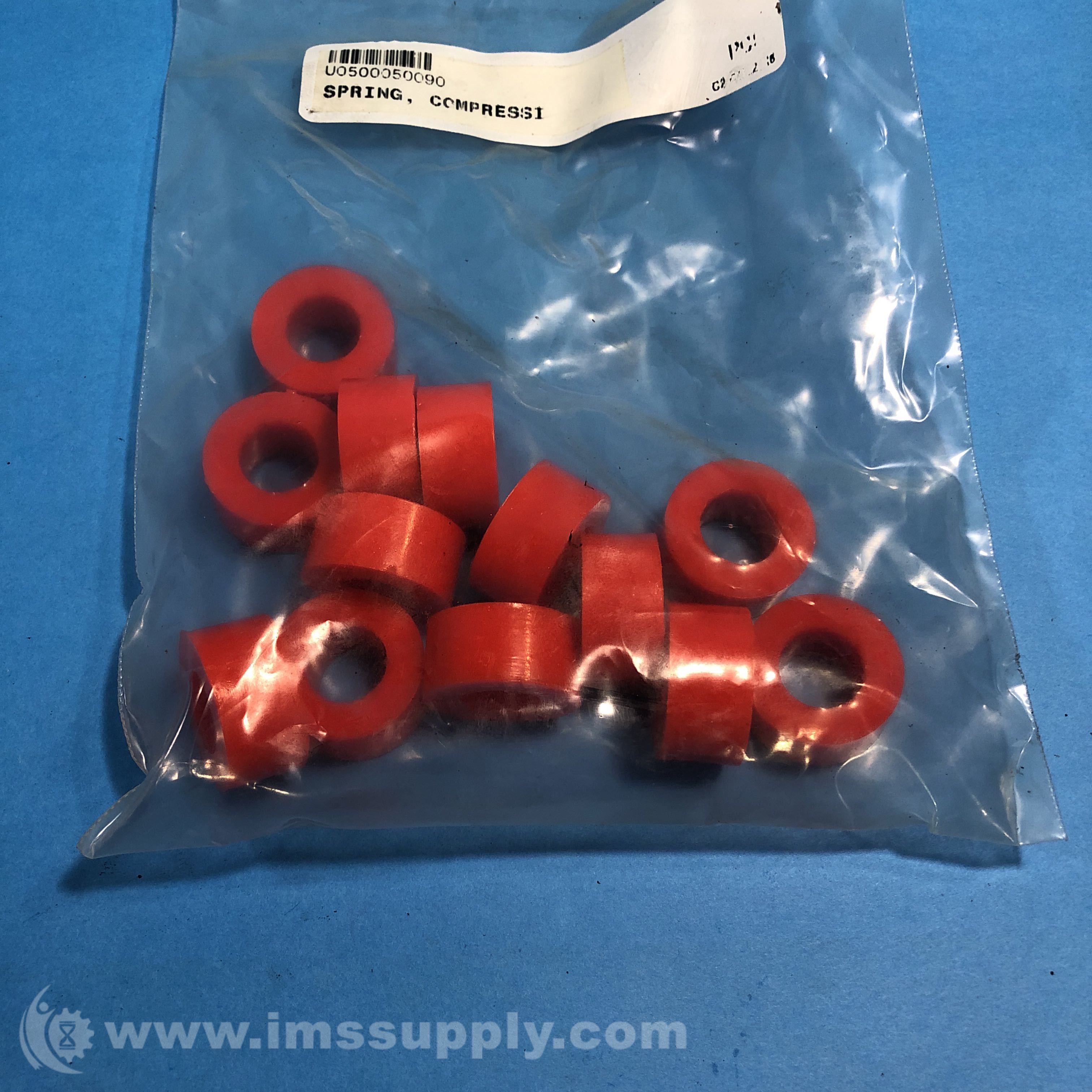 Century Spring U0500050090 Pack of 12 Red Compression Springs IMS Supply