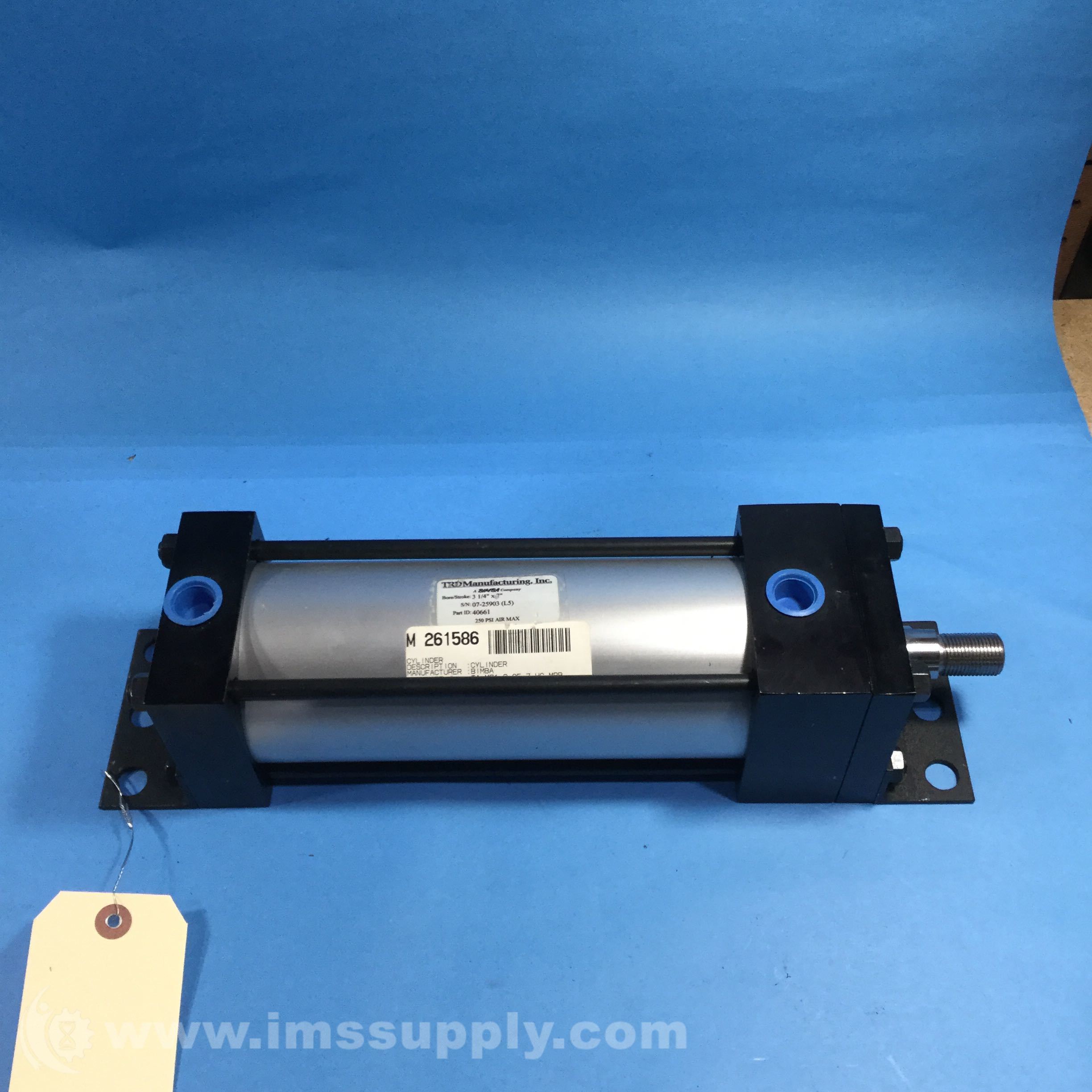 Bimba TAMS13.257HCMPR Pneumatic Cylinder, 250 PSI IMS Supply