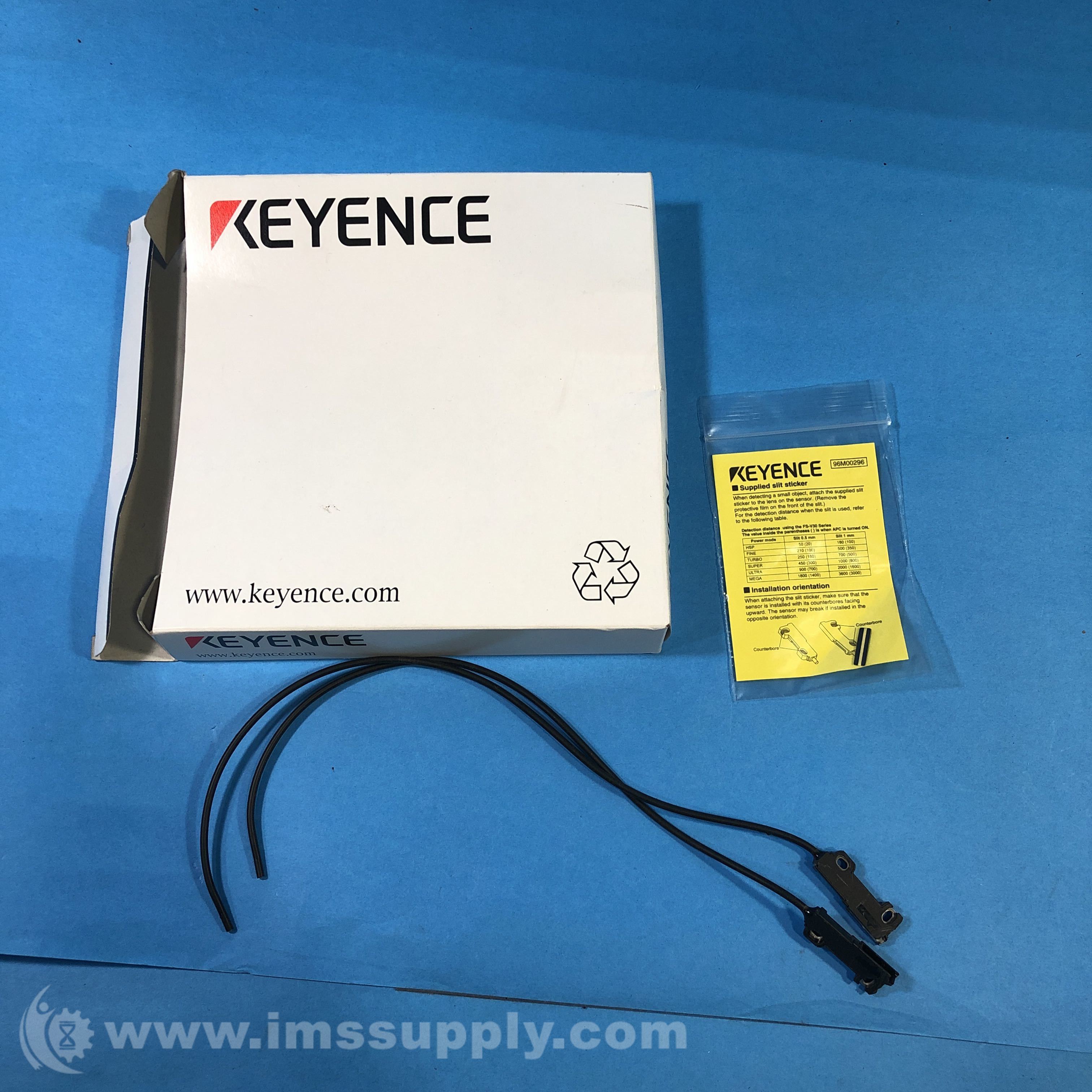 Keyence FU-E11 Transmissive Fiber Unit, Area Type, 11-mm Wide - IMS Supply