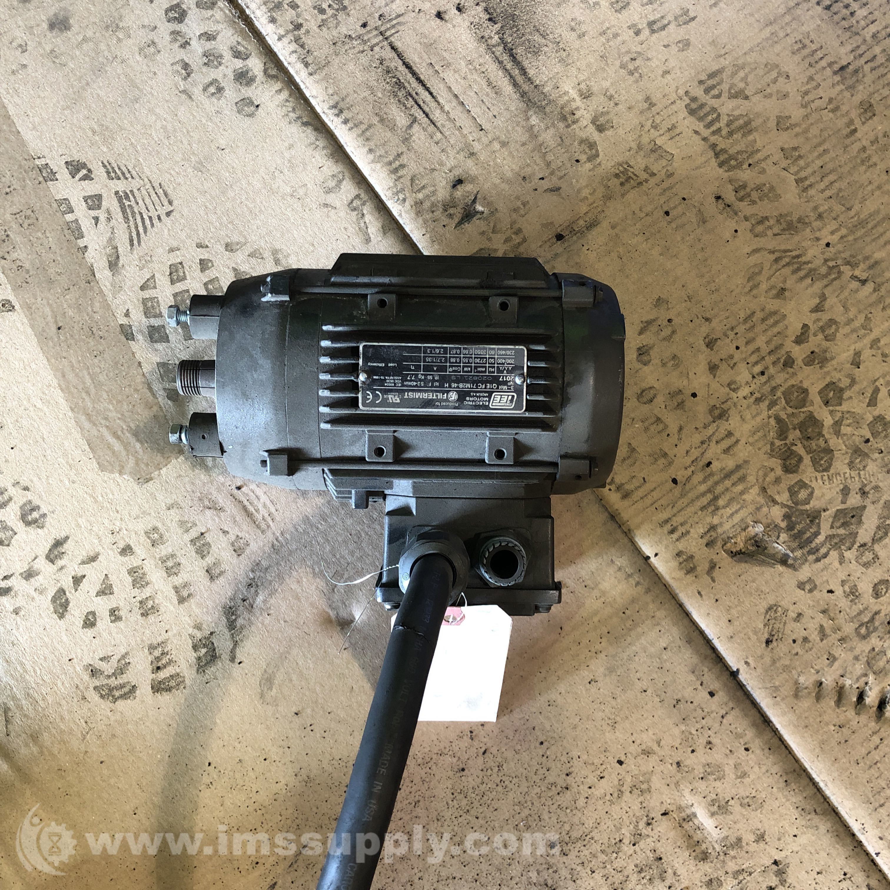 Tee Electric Motors Q1E FC 71M2B46 H 3 Phase Electric Motor IMS Supply