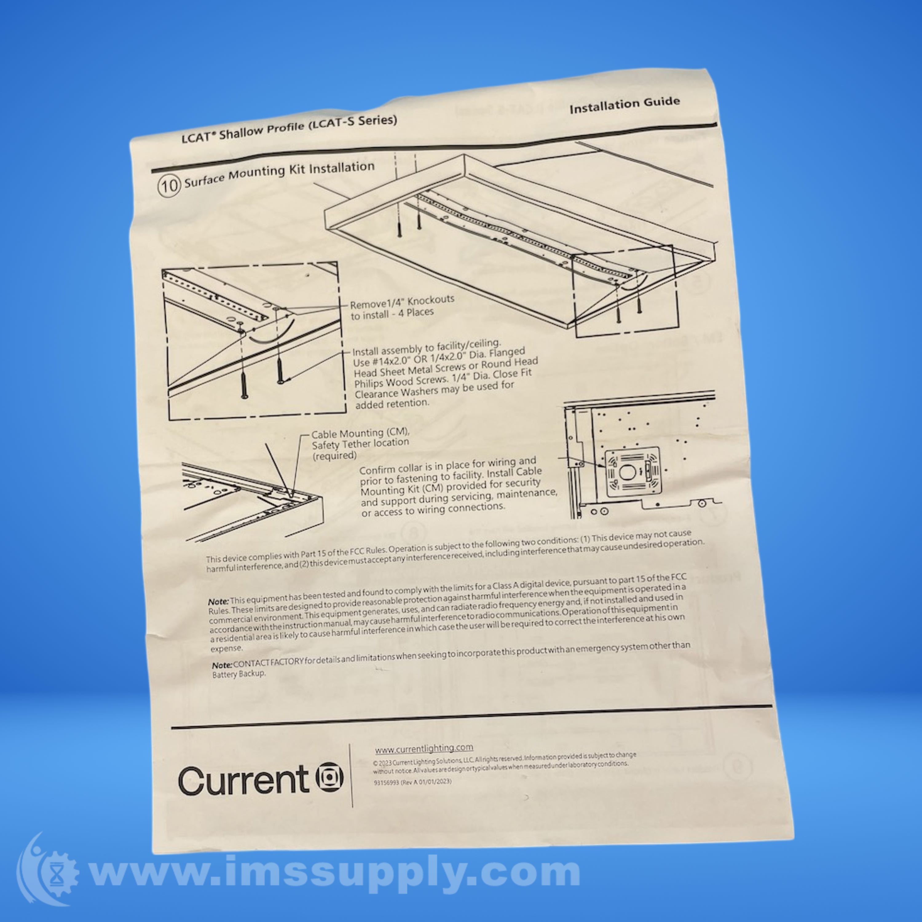 Current 93156993A LCAT Shallow Profile Luminaire - IMS Supply