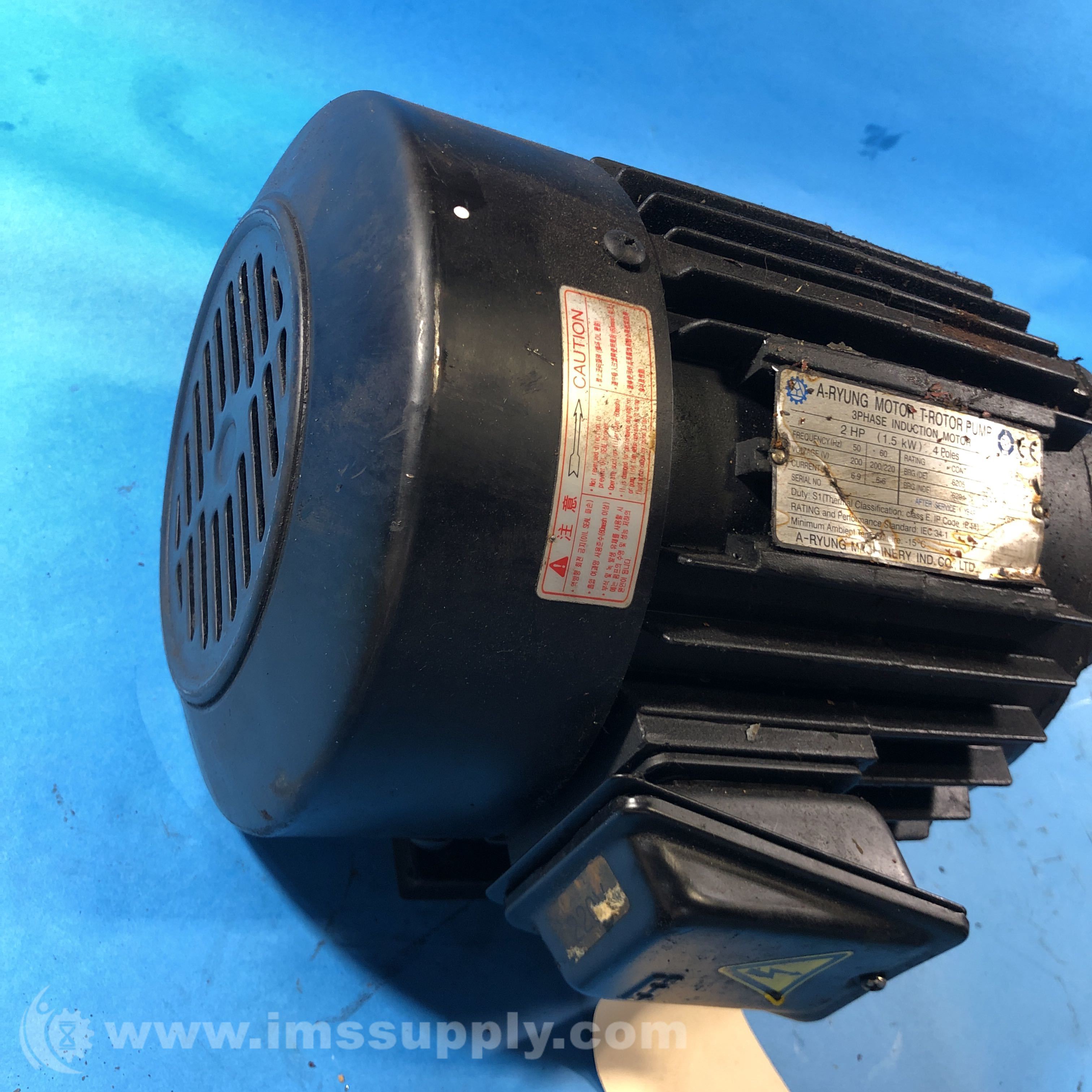 A-Ryung T-Rotor 3 Phase Induction Pump Motor - IMS Supply