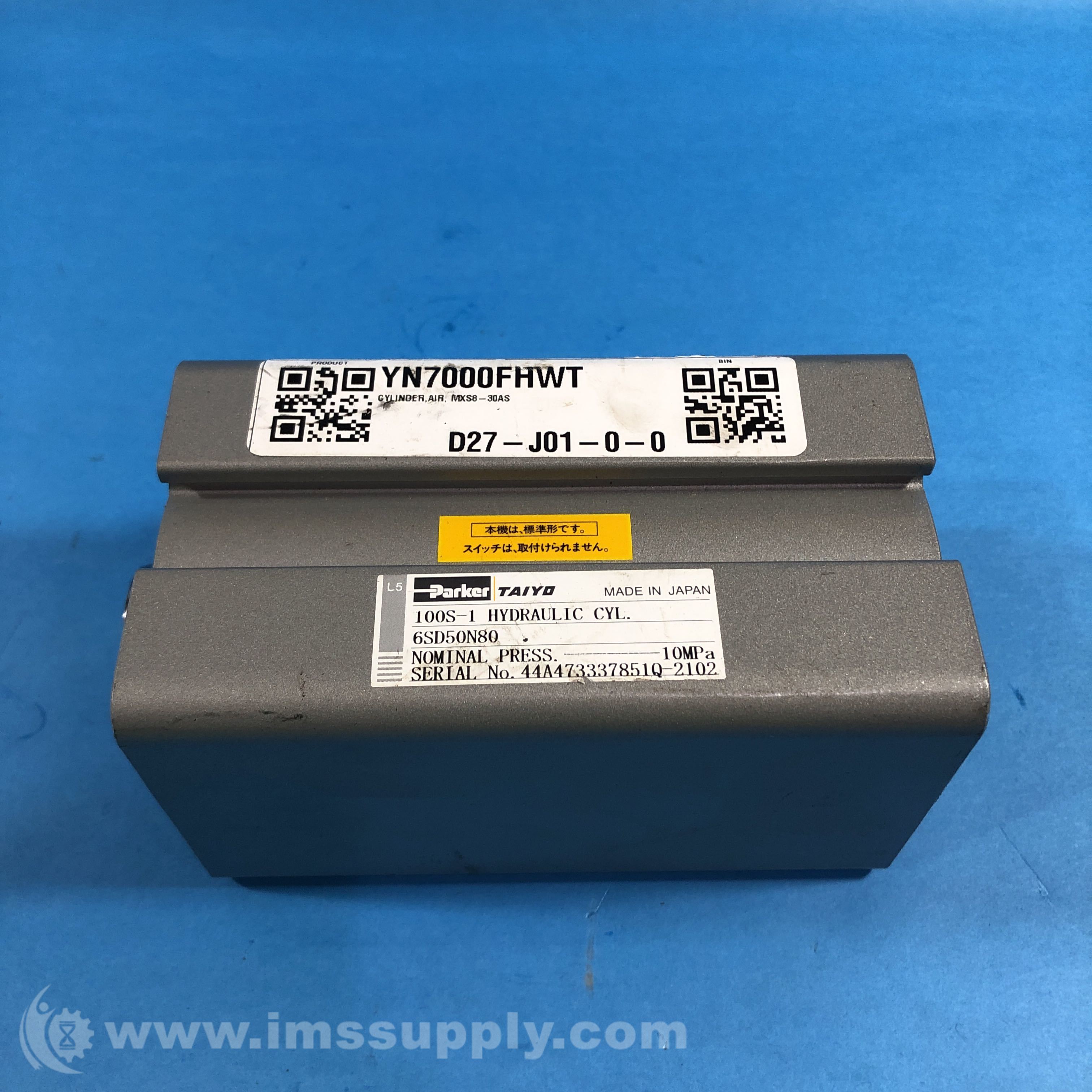 Parker Taiyo 100S1 6SD50N80 Pneumatic Cylinder IMS Supply