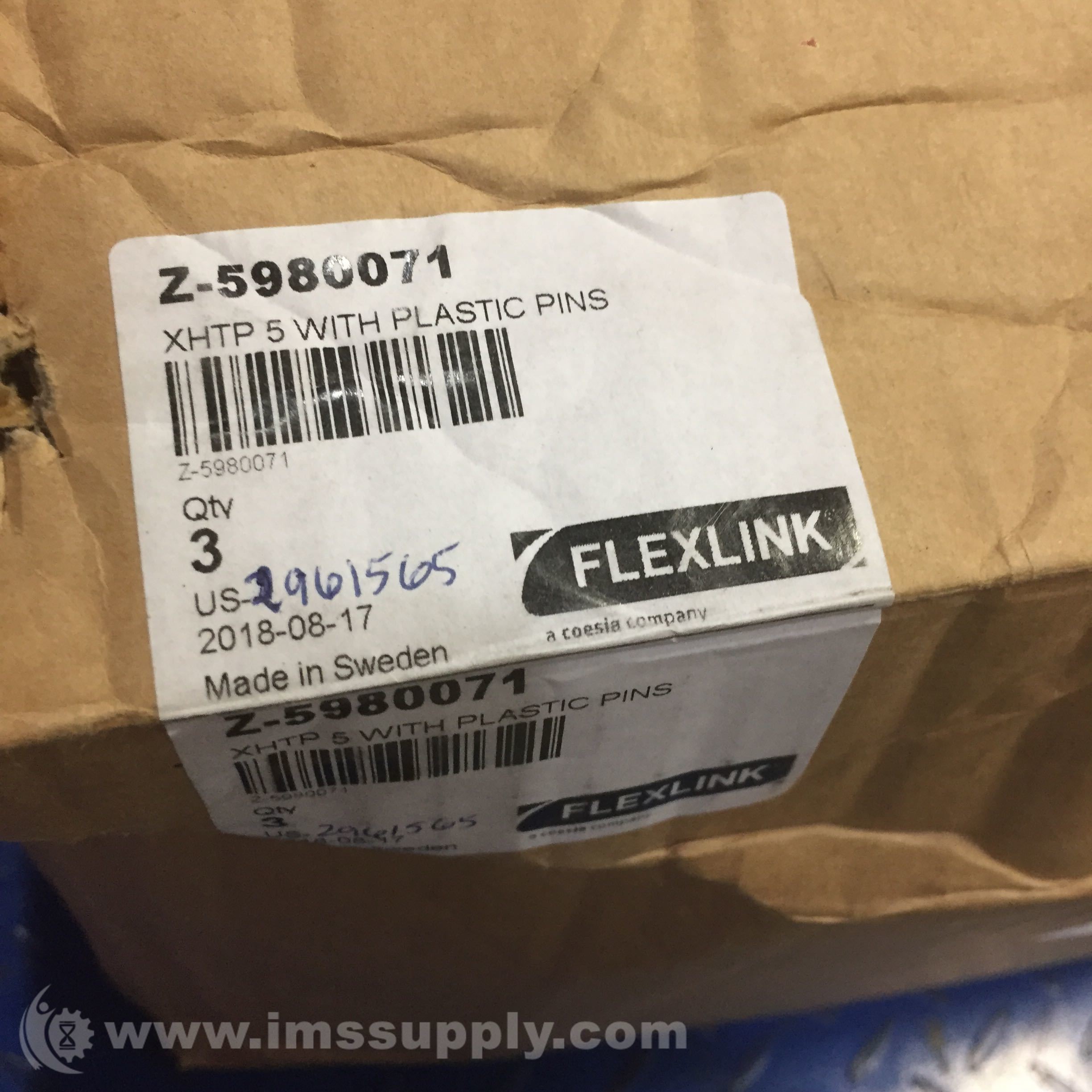 Flexlink XHTP 5 Length 5 m Box of 3 Plain Chain Conveyor Belt IMS Supply