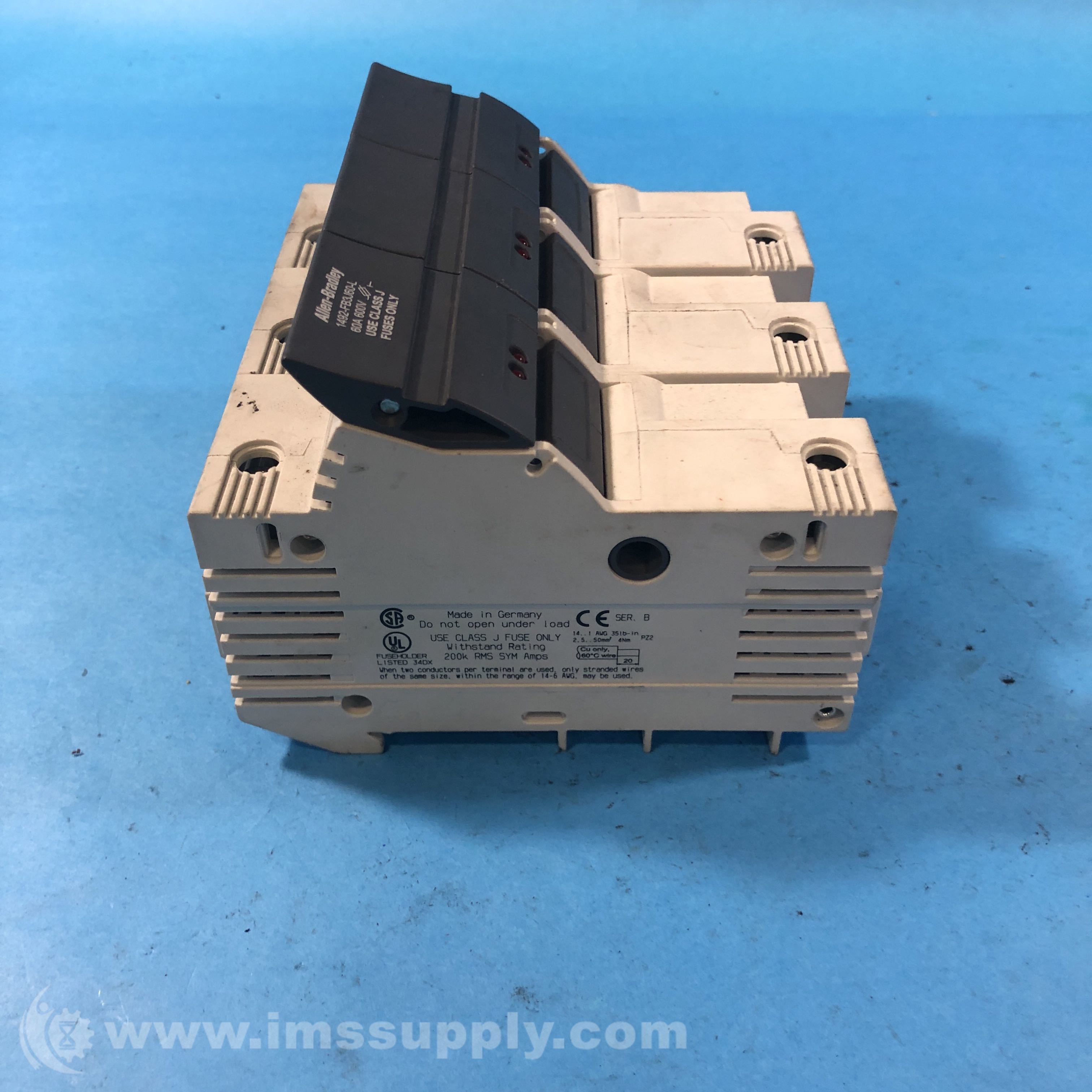 Allen Bradley 1492FB3J60L Fuse Holder, 3 Pole Configuration IMS Supply