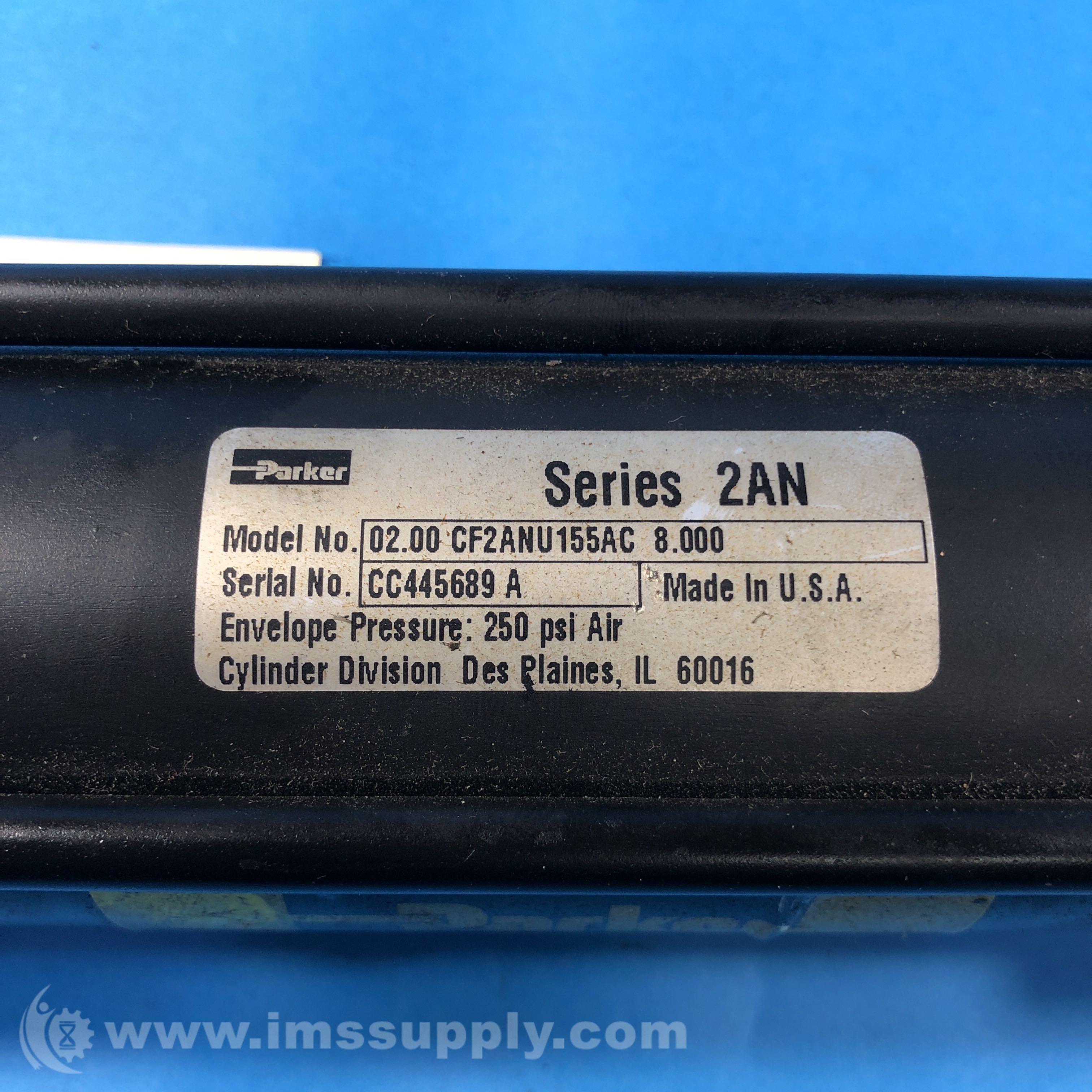 Parker 02.00 CF2ANU155AC 8.000 Series 2AN Pneumatic Cylinder IMS Supply