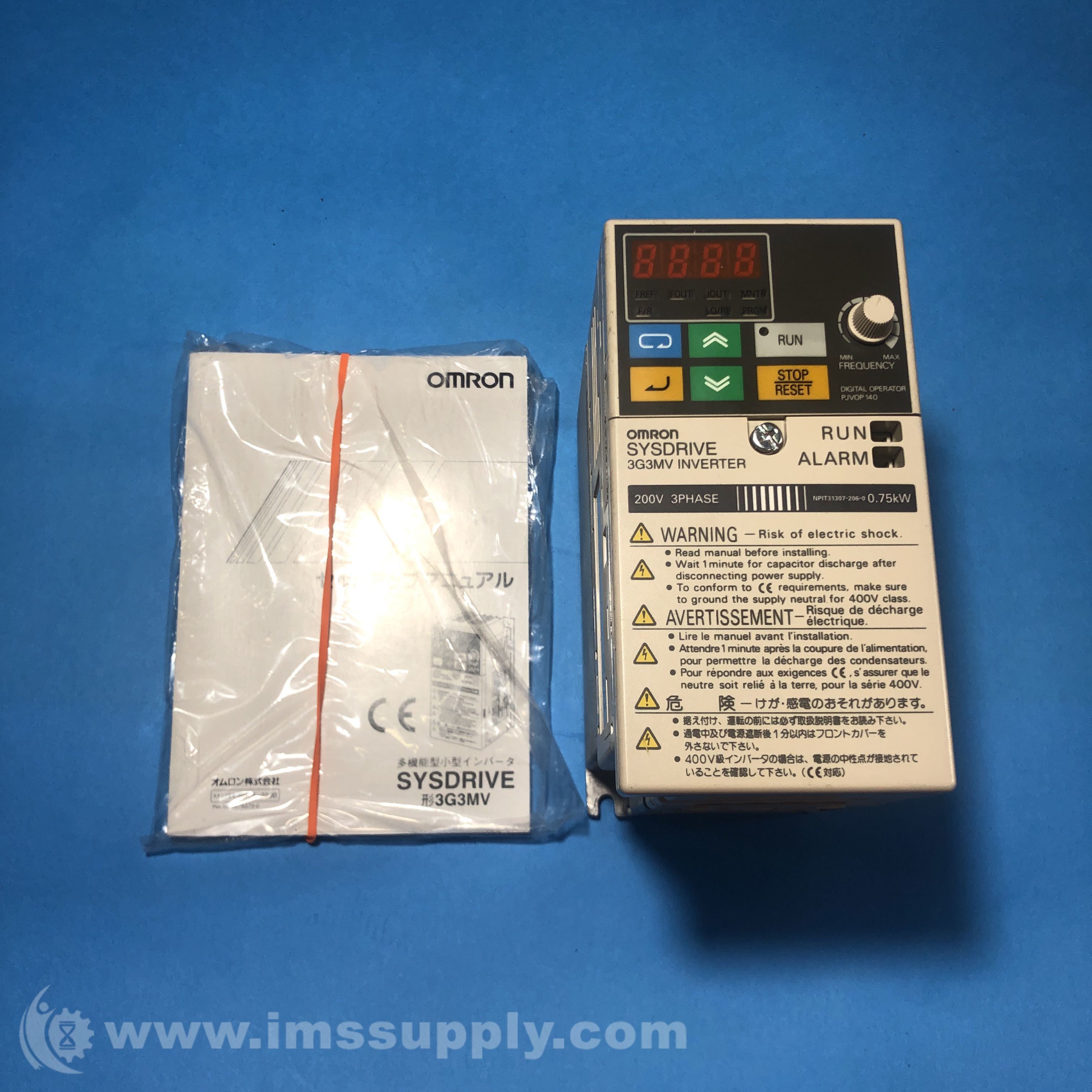 Omron 3G3MV-A2007 200V 0.75KW Drive Inverter - IMS Supply