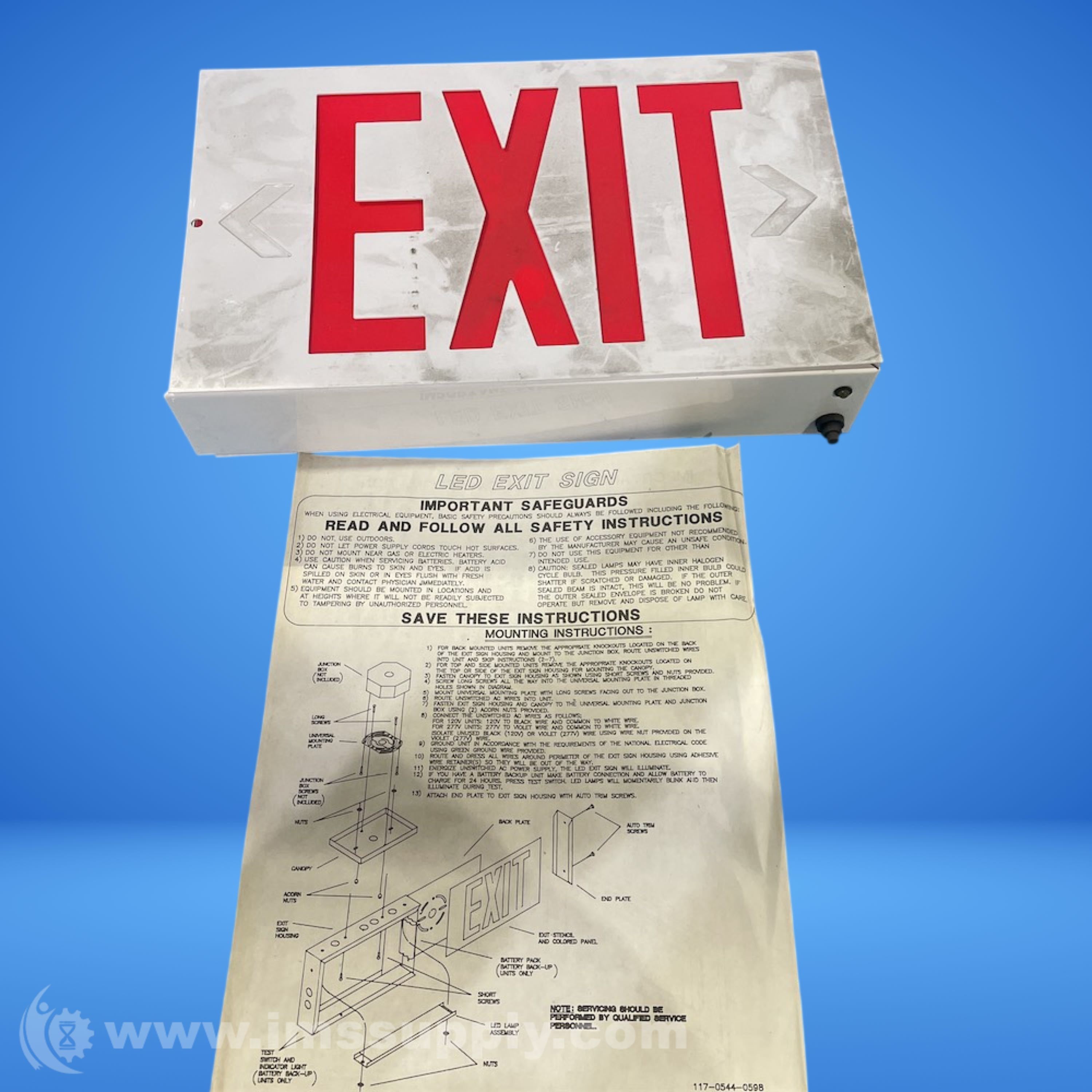 Big Beam EXFL-R Steel Exit Sign - IMS Supply